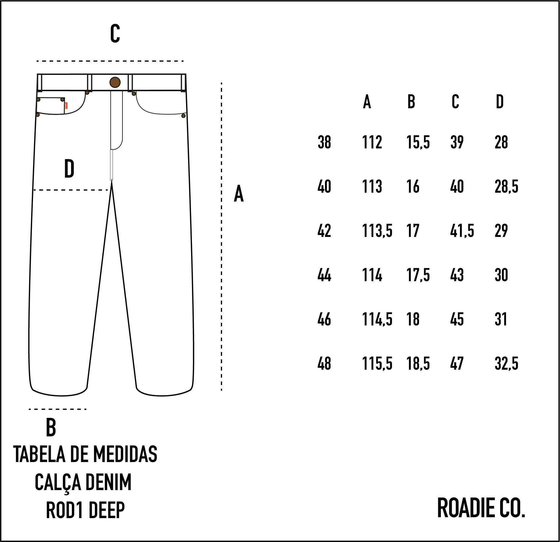 Tabela de Medidas