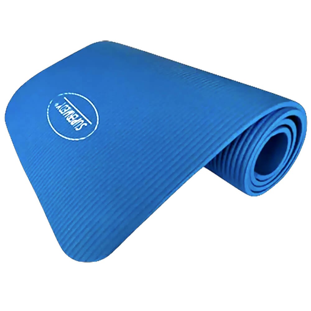 Tapete Colchonete Eva Funcional Azul Para Yoga Fitness Pilates E  Reabilitação
