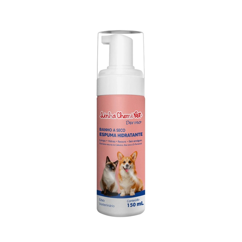 ChemiPet Espuma de Banho a Seco para Cães e Gatos 150 ml – Chemitec