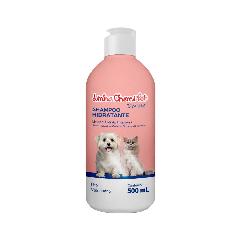 Shampoo Hidratante ChemiPet Care para Cães e Gatos 500 ml – Chemitec