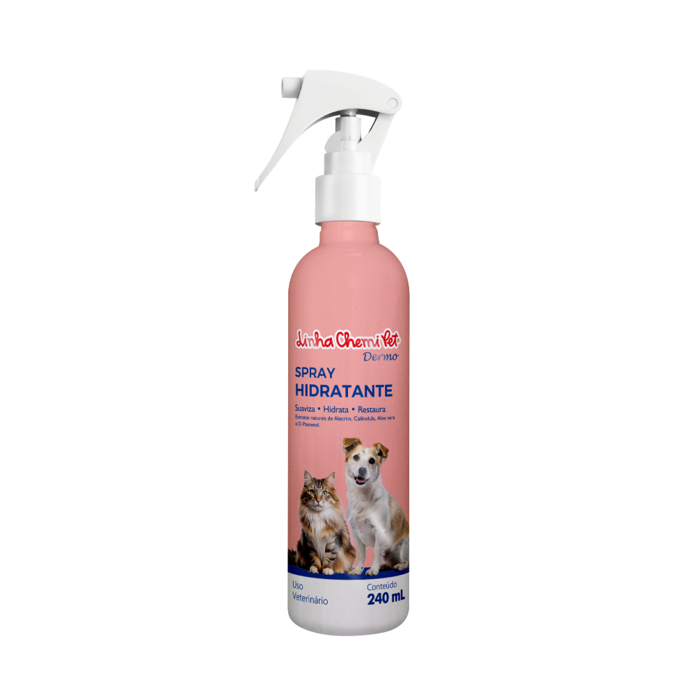 Spray Hidratante para Pelos e Pele de Cães e Gatos 240 ml Chemitec
