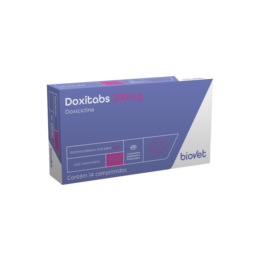 Doxitabs 200mg Doxiciclina Comprimidos Palatáveis Biovet