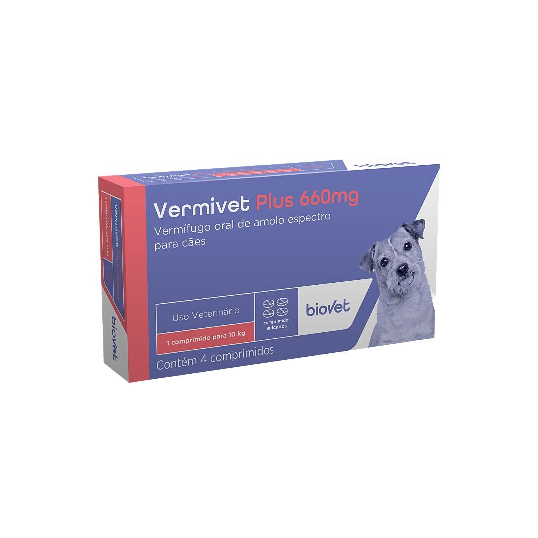 Vermivet Plus 660mg Vermífugo para Cães Biovet