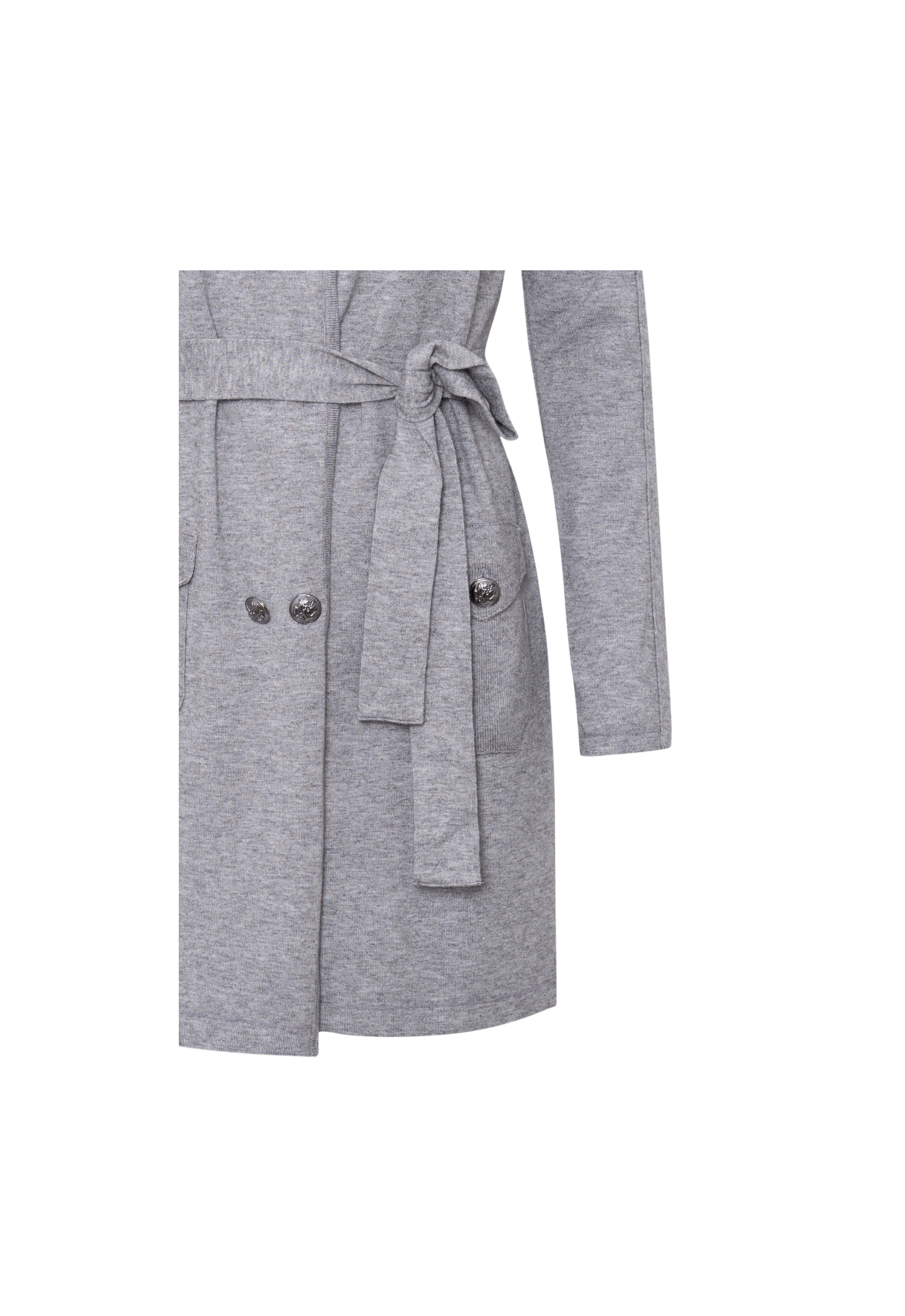 Casaco Helena Tricot Estilo Trench Coat