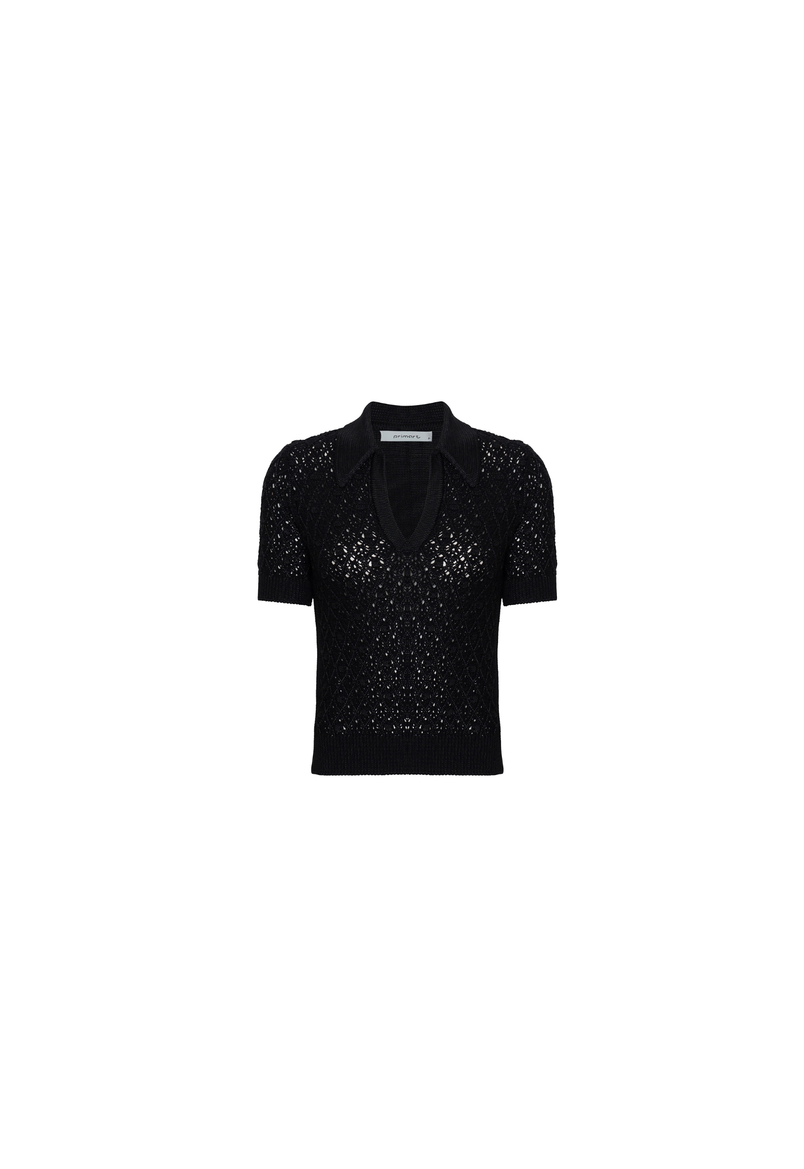 Blusa Isabel Tricot Rendado - Preto