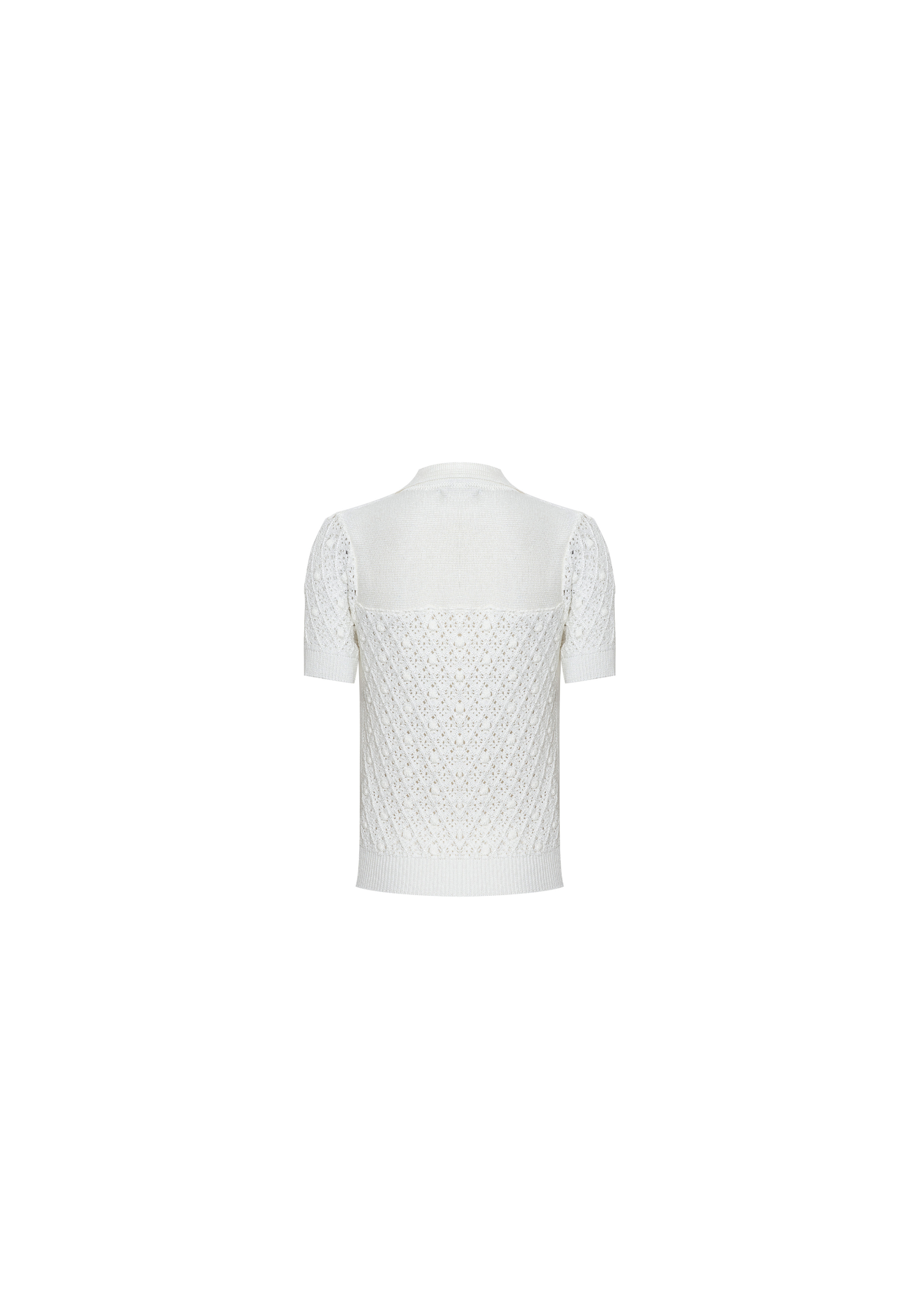 Blusa Isabel Tricot Rendado - Off White