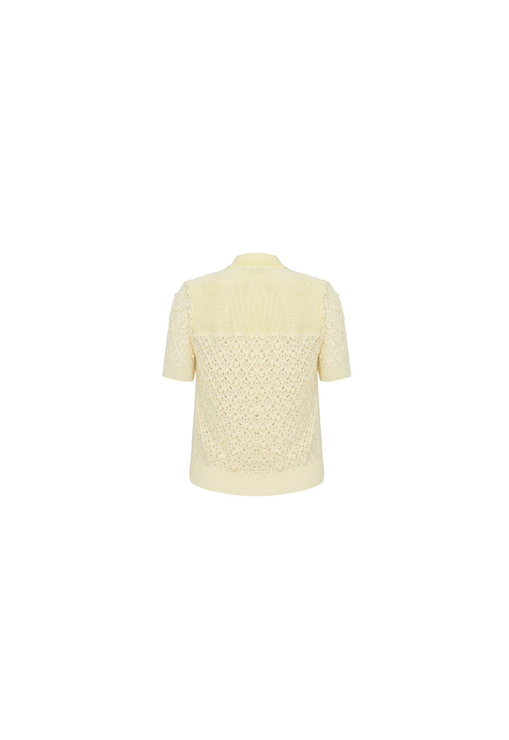 Blusa Isabel Tricot Rendado - Crema