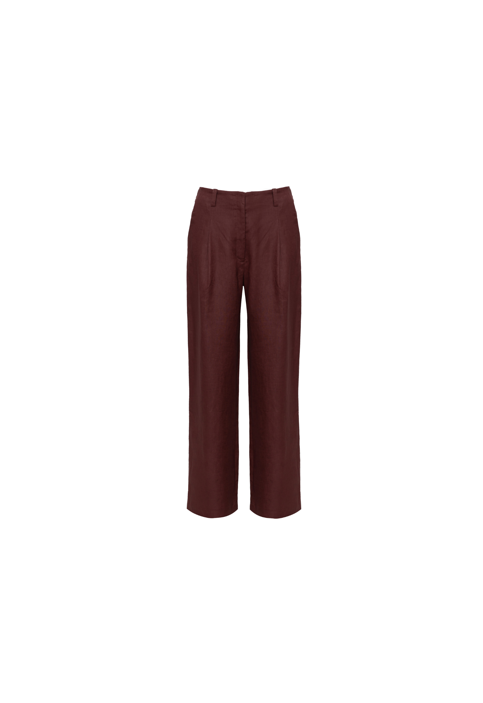 Calça Celine Pantalona Linho - Coffee 