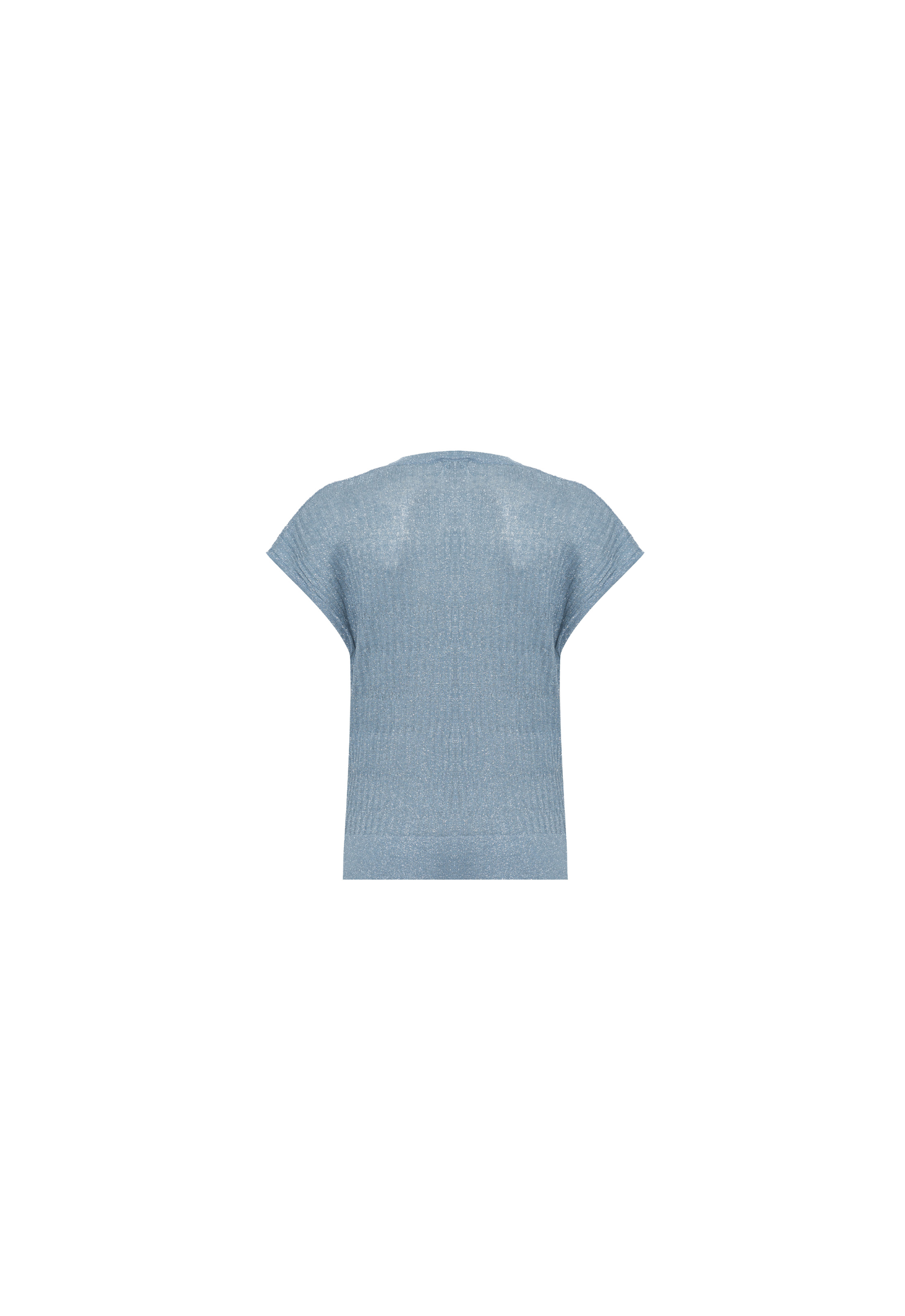 Blusa Mayara Tricot c/ Brilho - Azul 