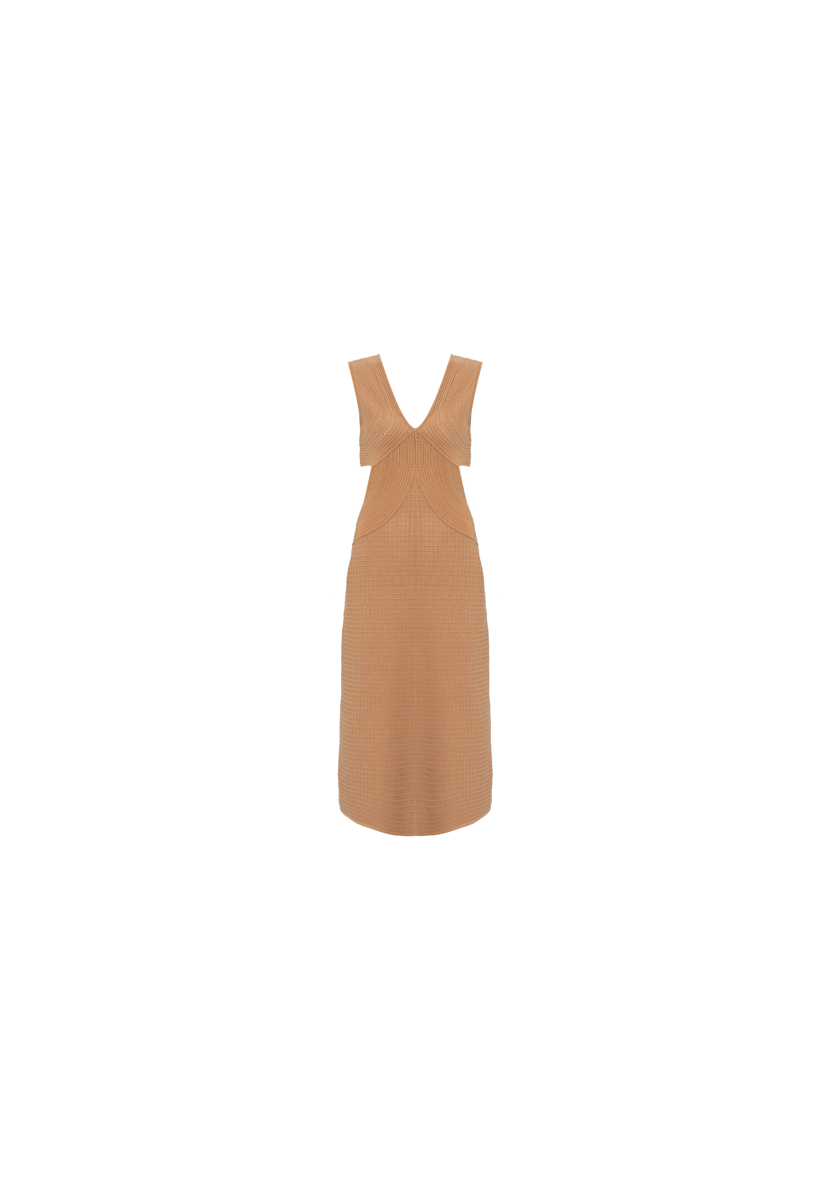 Vestido Paola Tricot - Camel