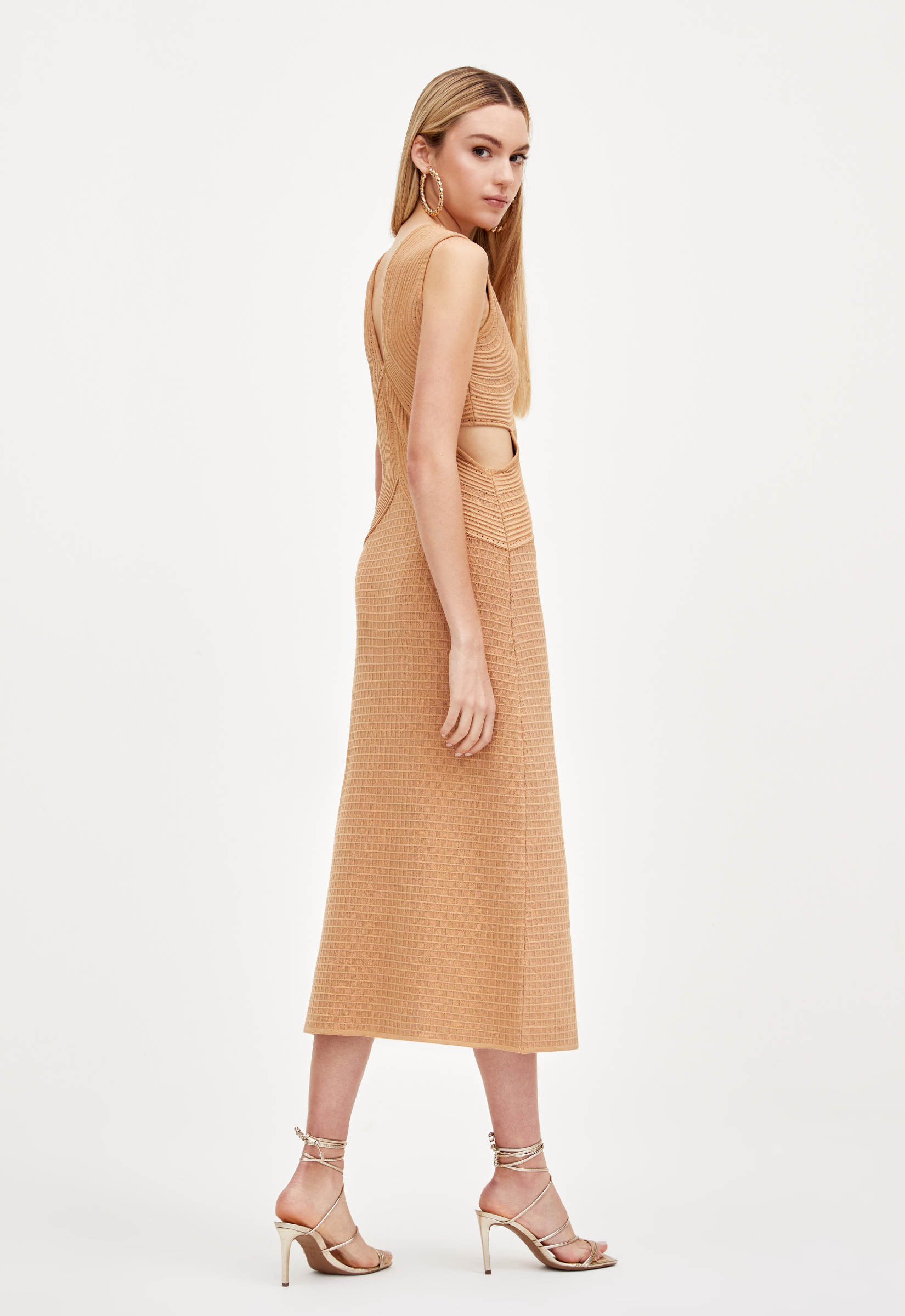 Vestido Paola Tricot - Camel