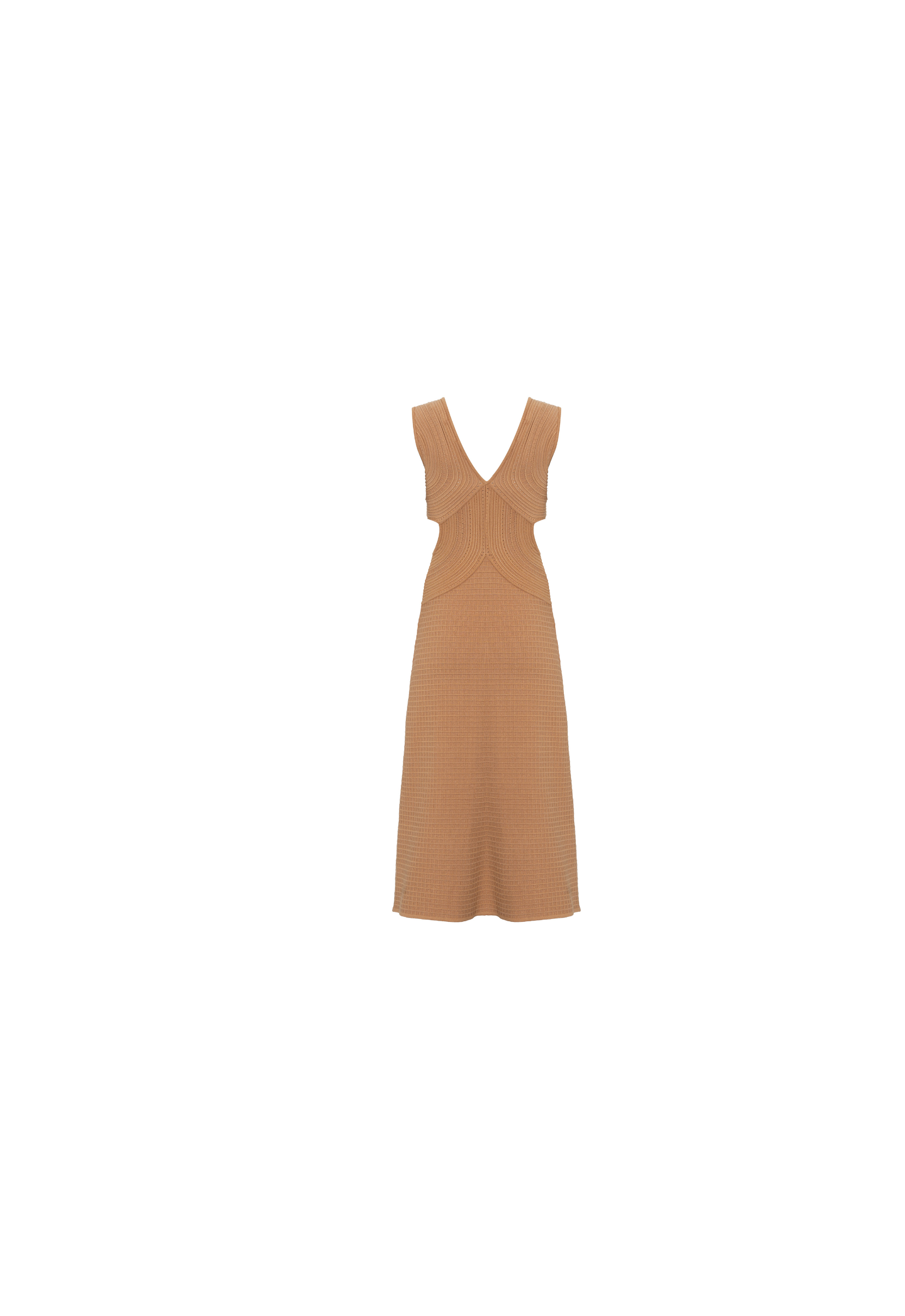 Vestido Paola Tricot - Camel