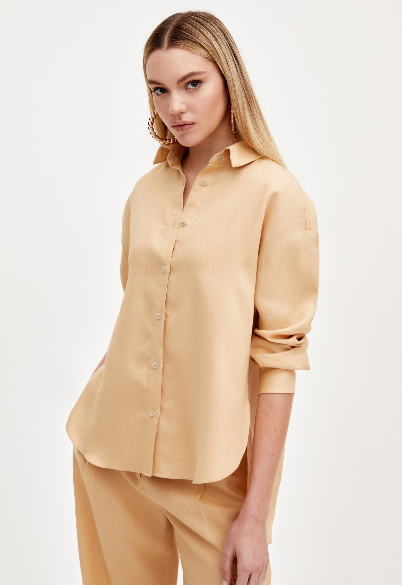 Camisa Yasmin Linho - Camel