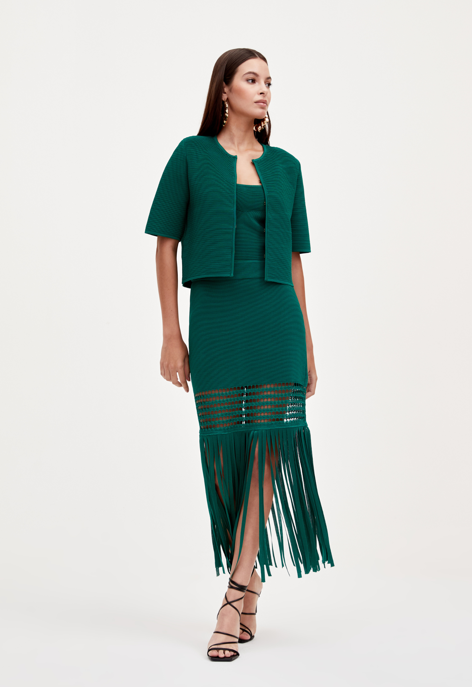 Saia Felipa Tricot - Verde Malachite