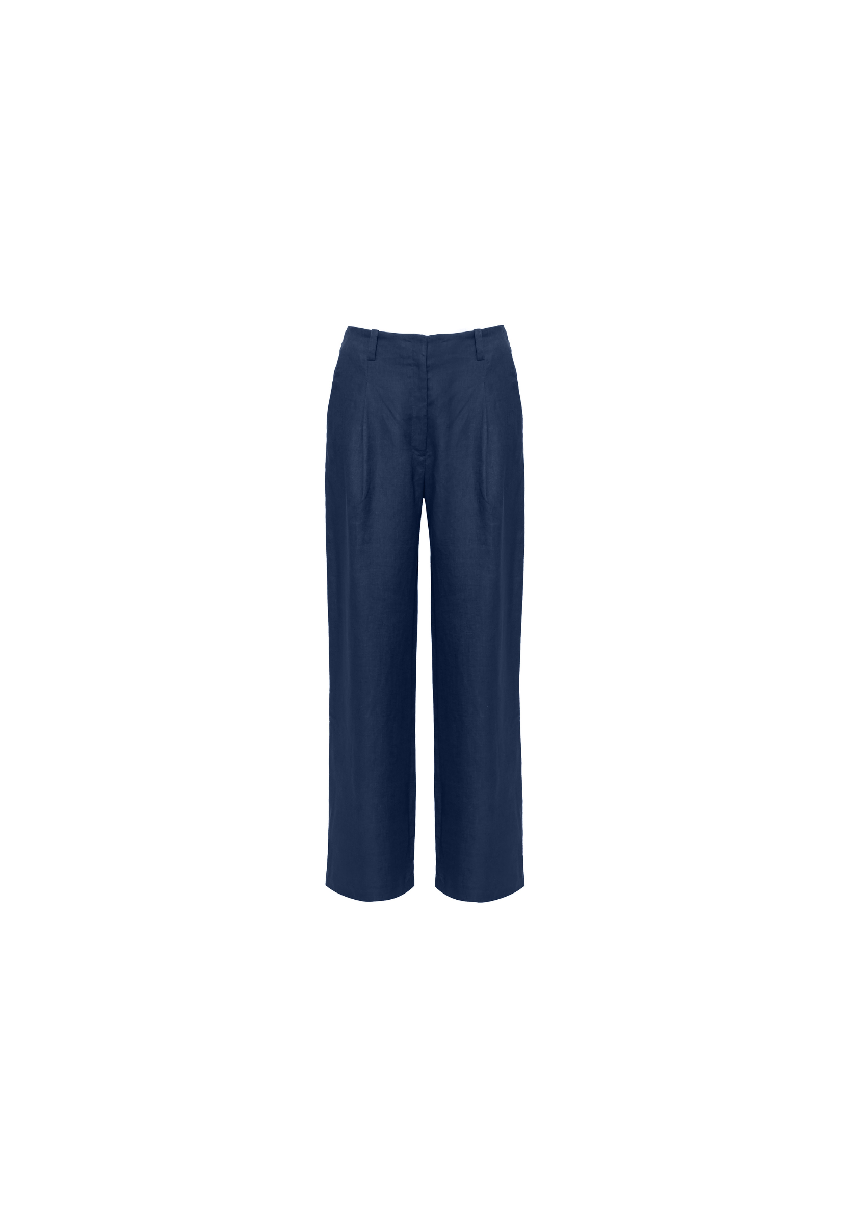 Calça Celine Pantalona Linho - Navy 