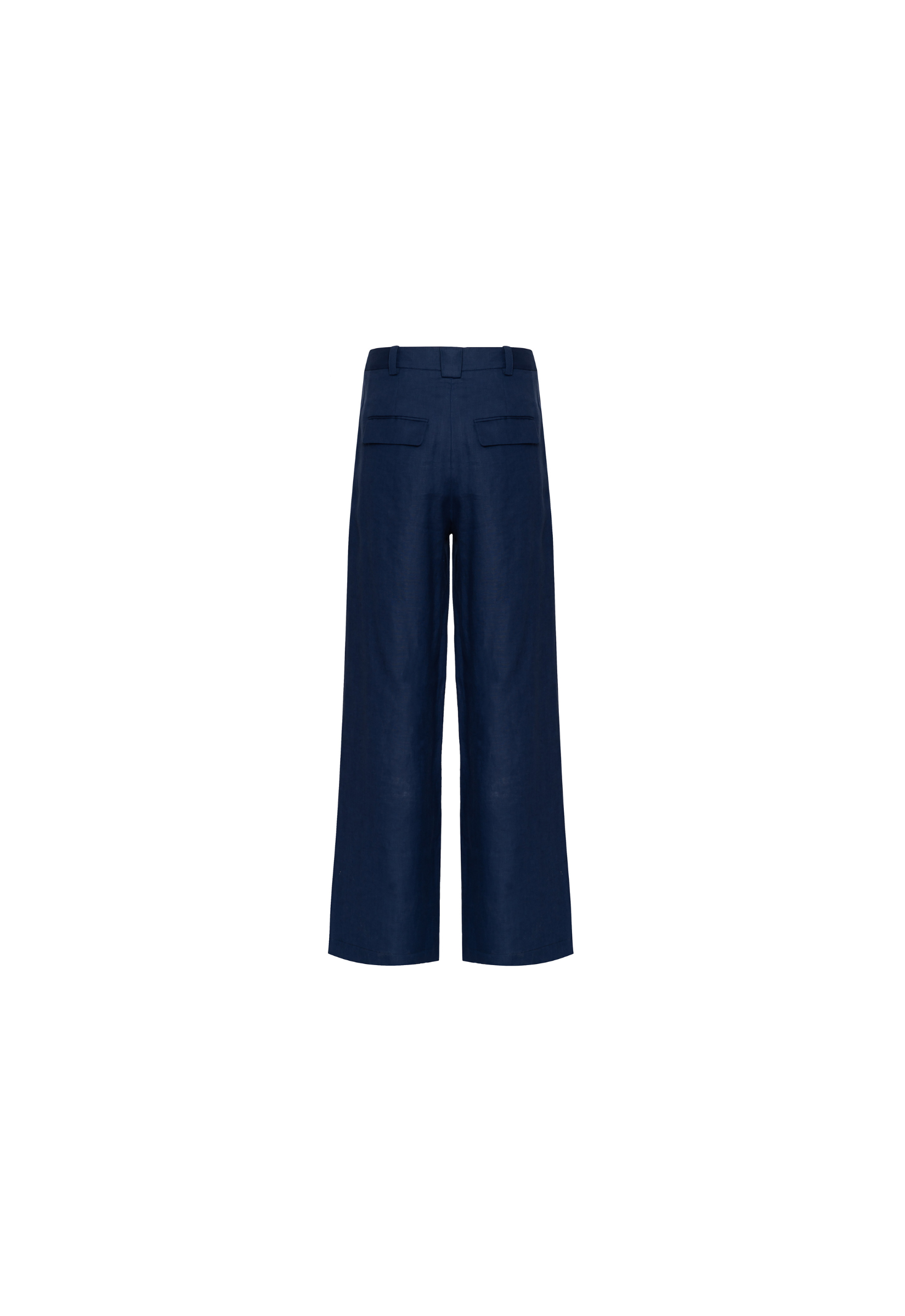 Calça Celine Pantalona Linho - Navy 