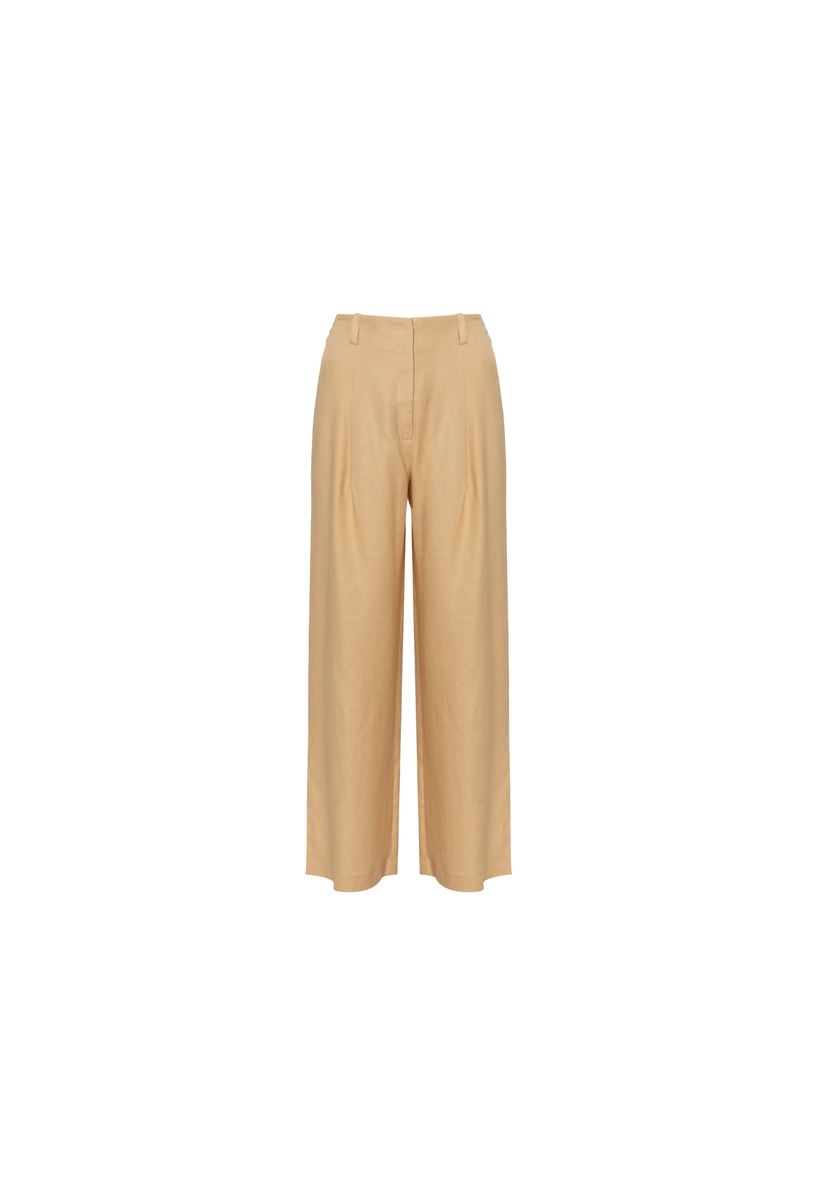 Calça Celine Pantalona Linho - Camel