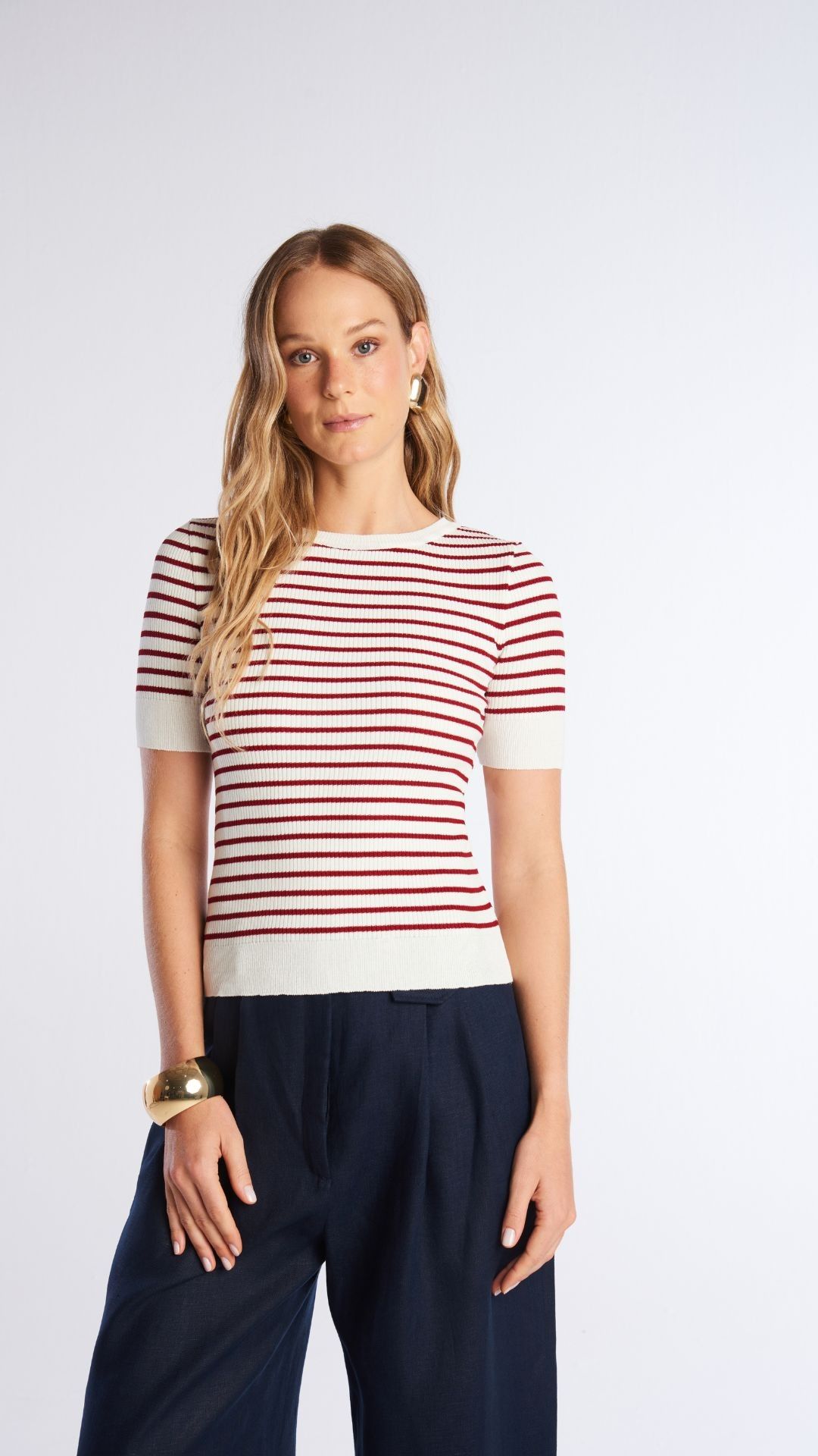 Blusa tricot bicolor Tatiane