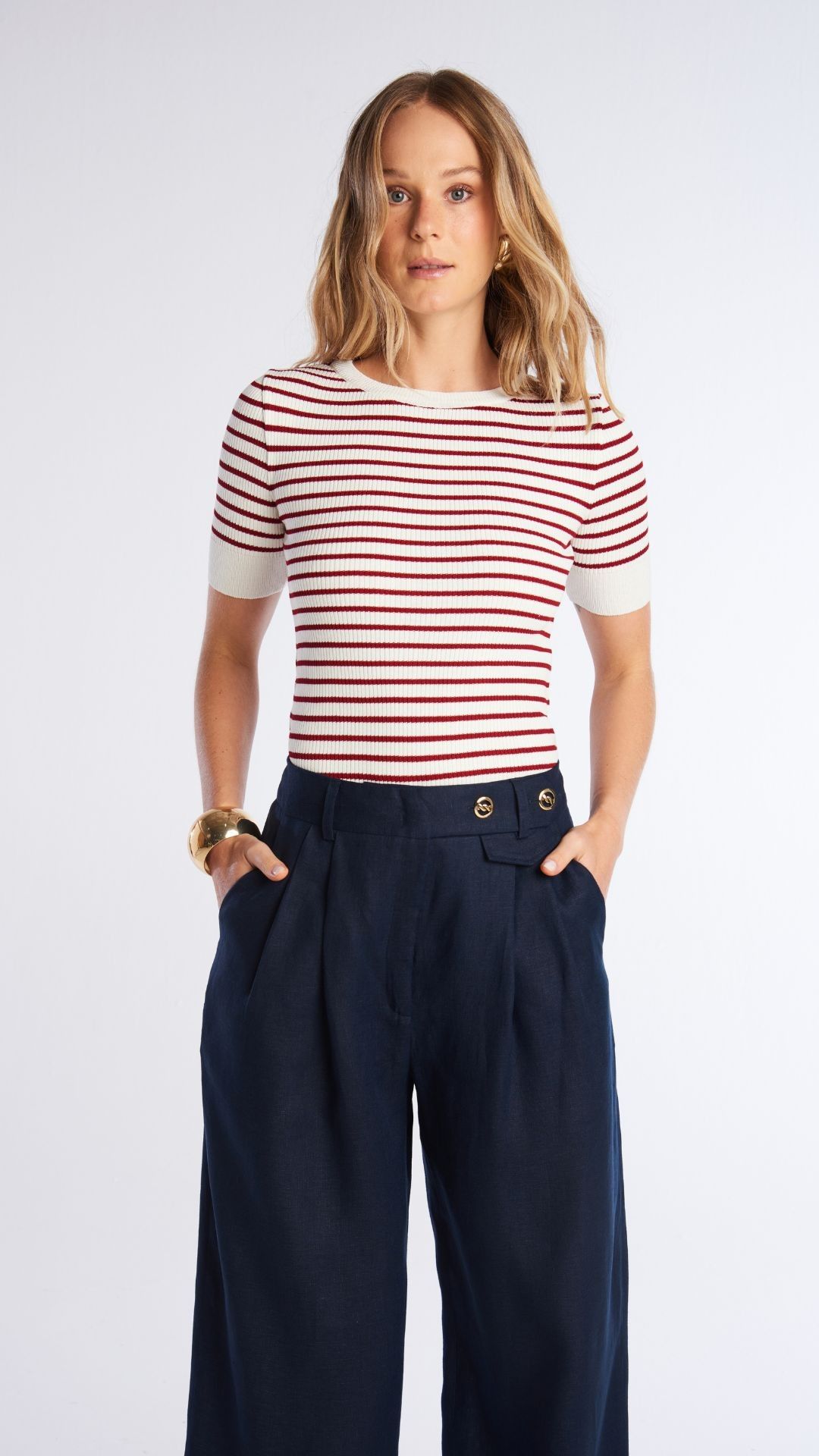 Blusa tricot bicolor Tatiane