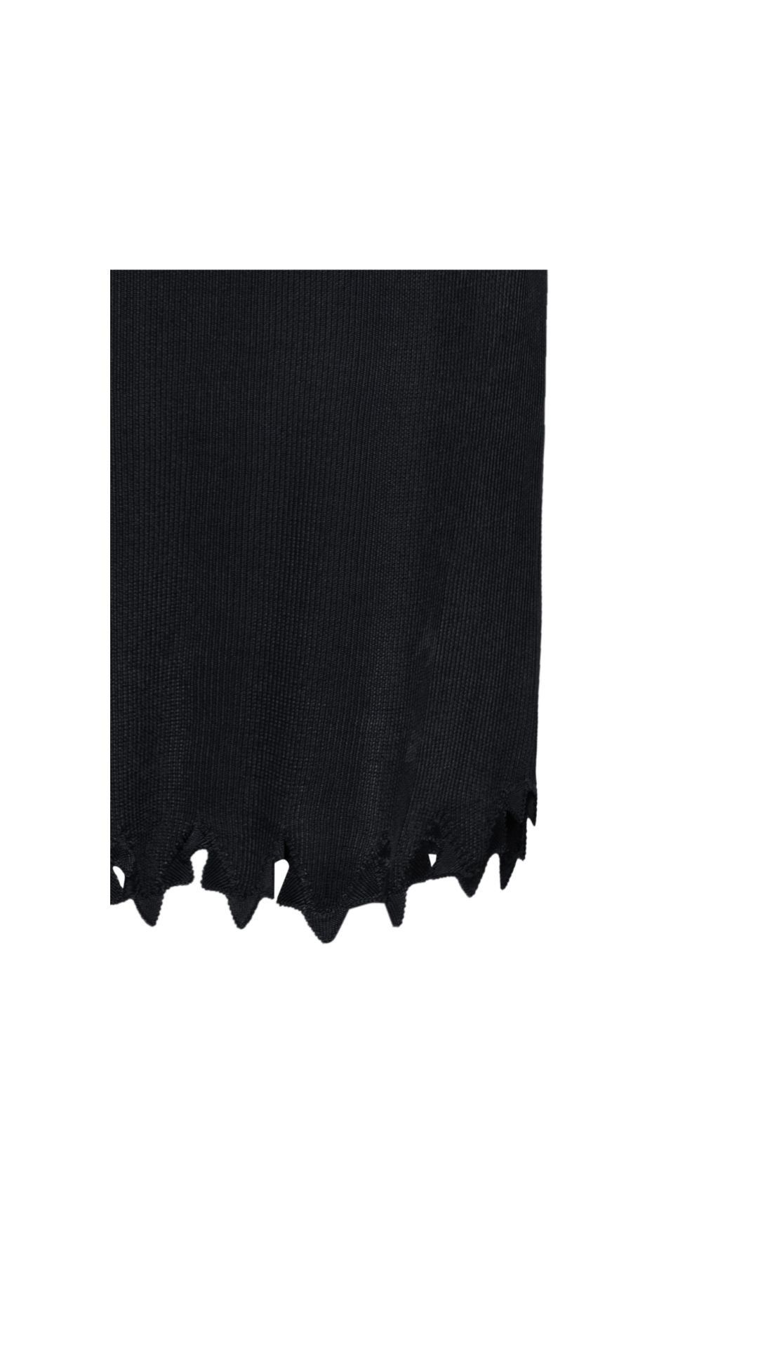 Saia mid tricot canelada Grazi  - Preto