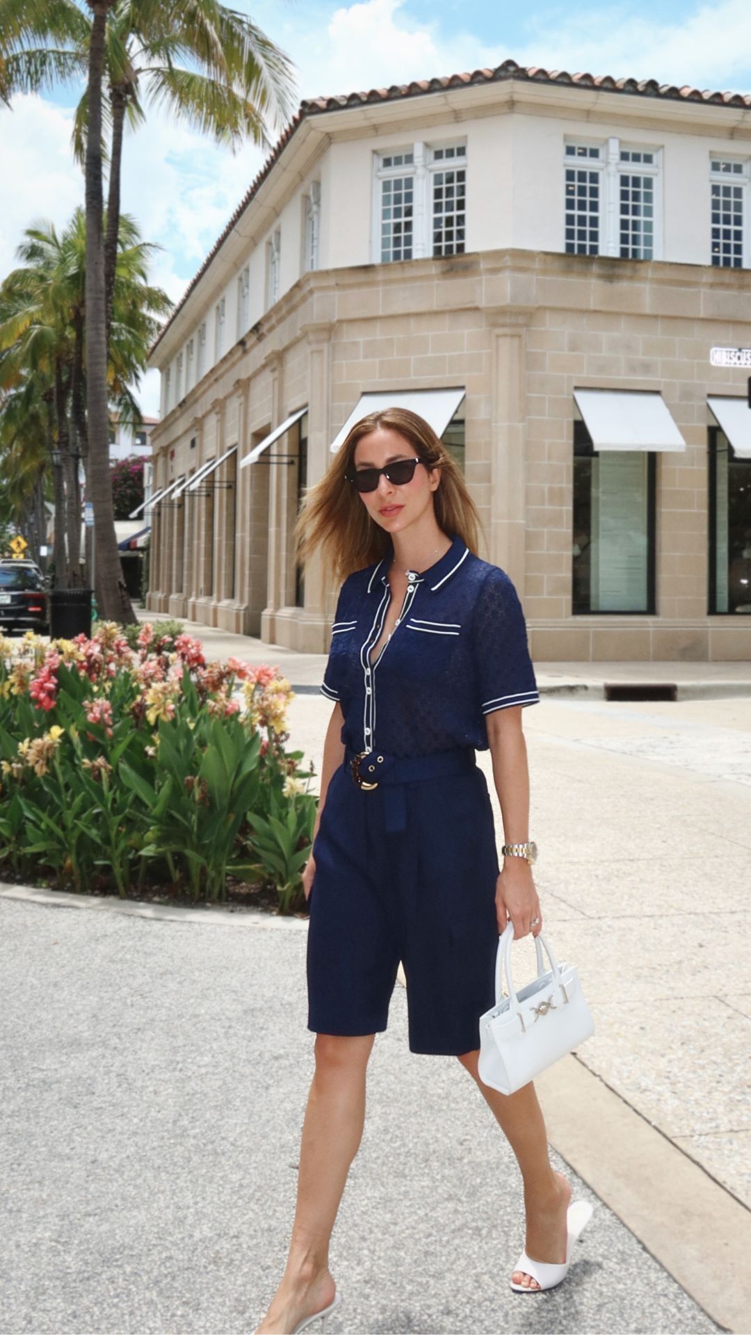 Bermuda alfaiataria com bolso Lica -  Navy