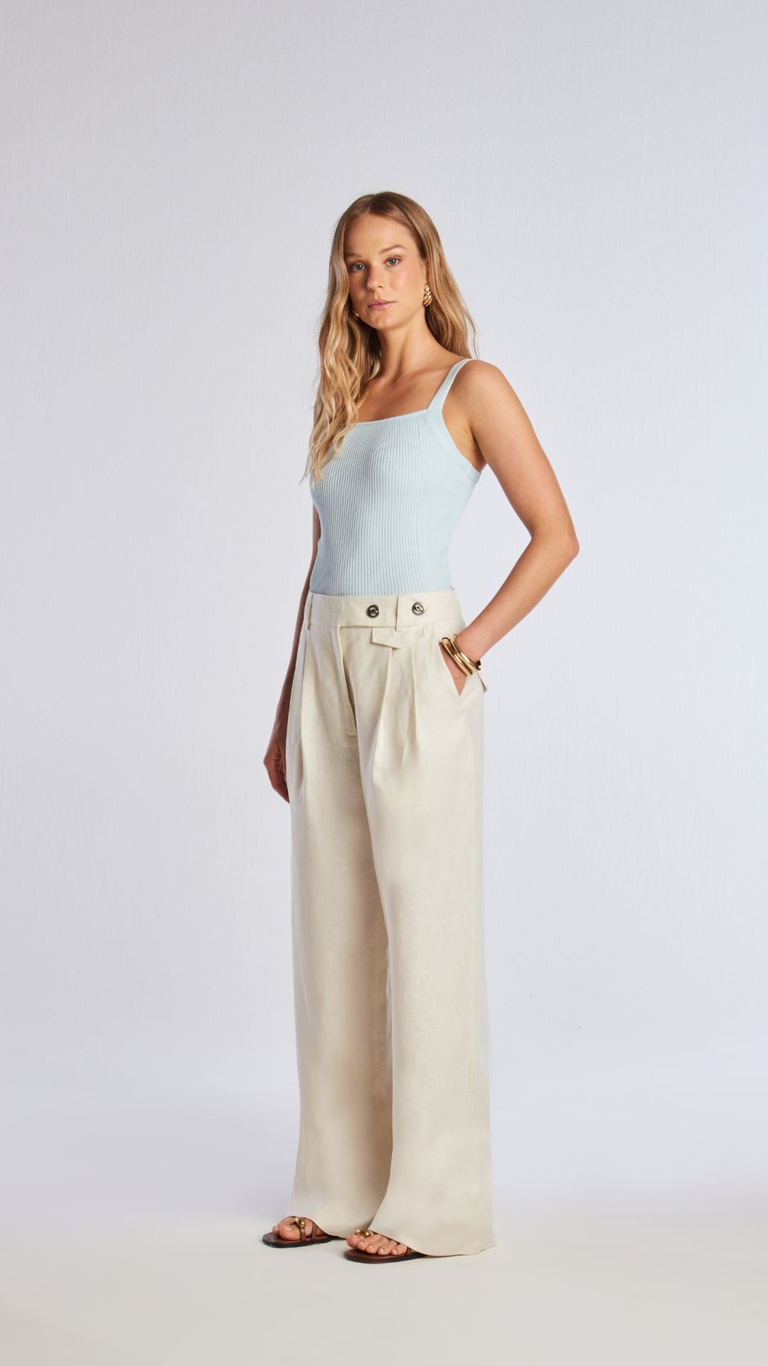 Regata tricot canelado Ingrid 