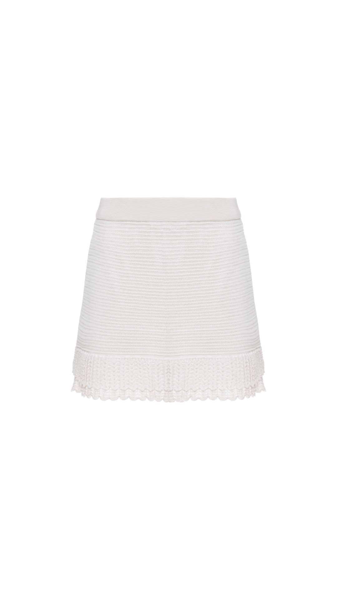 Saia rendada em tricot Lily - Champagne