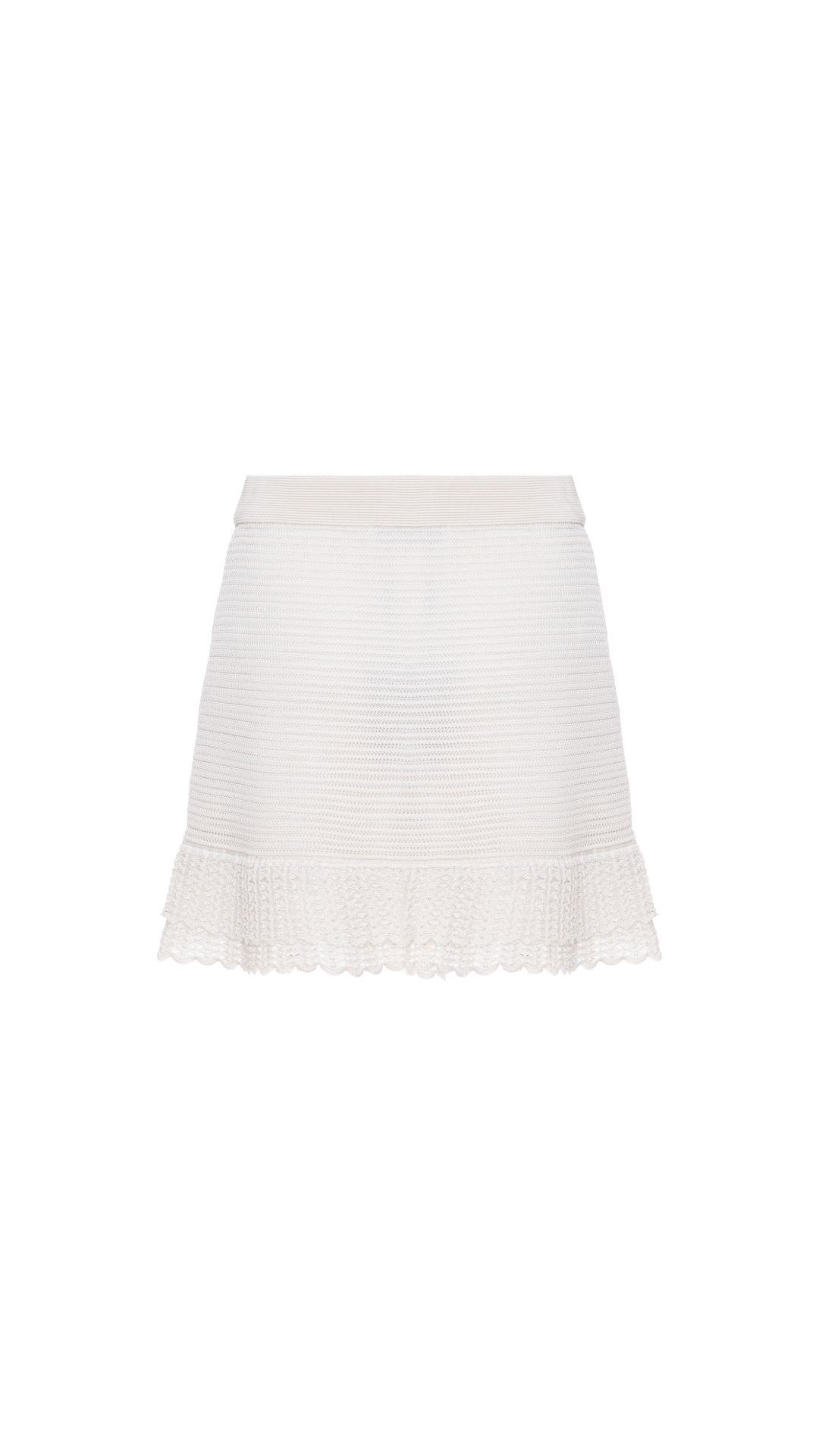 Saia rendada em tricot Lily - Champagne