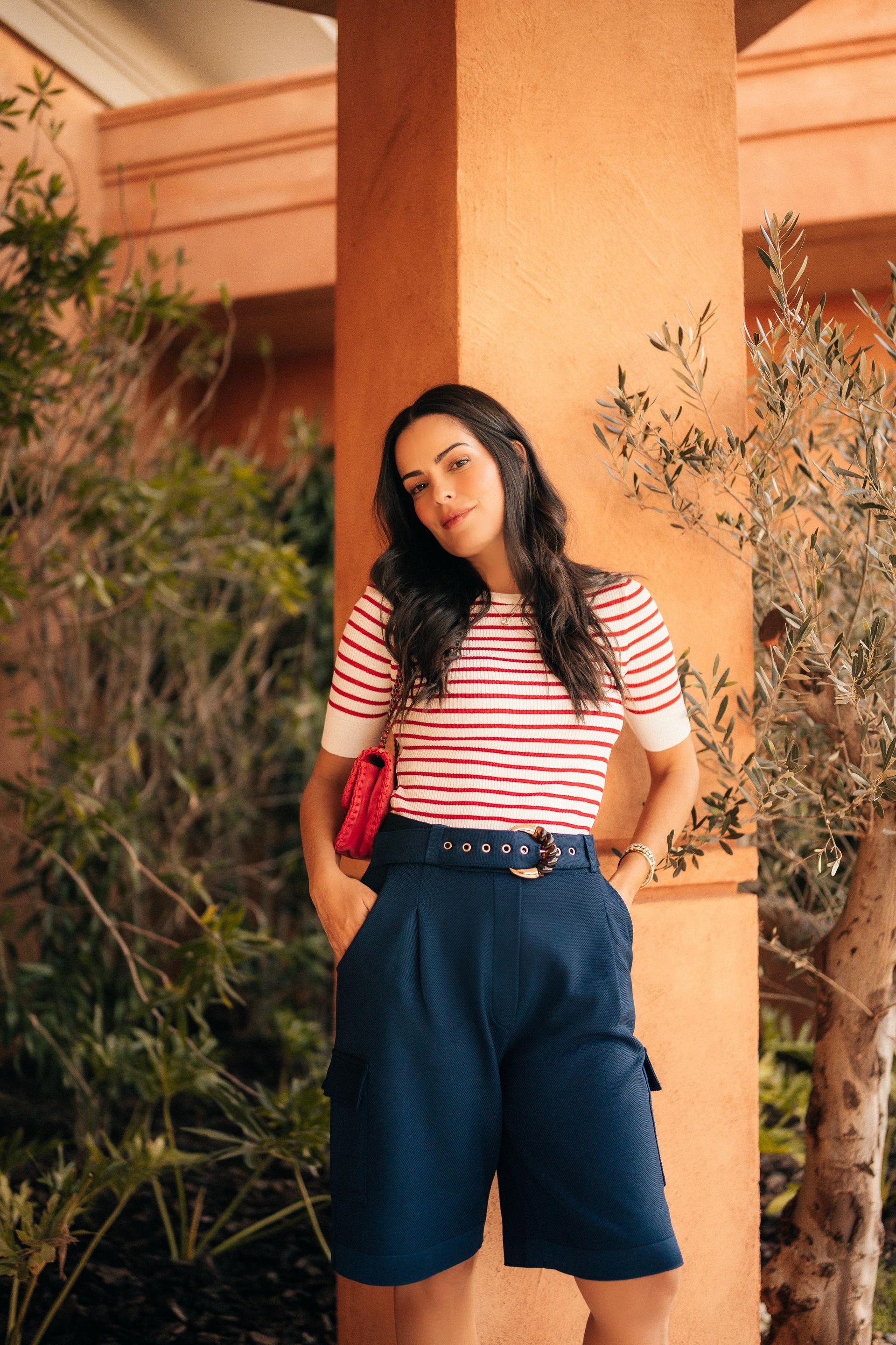 Bermuda alfaiataria com bolso Lica -  Navy