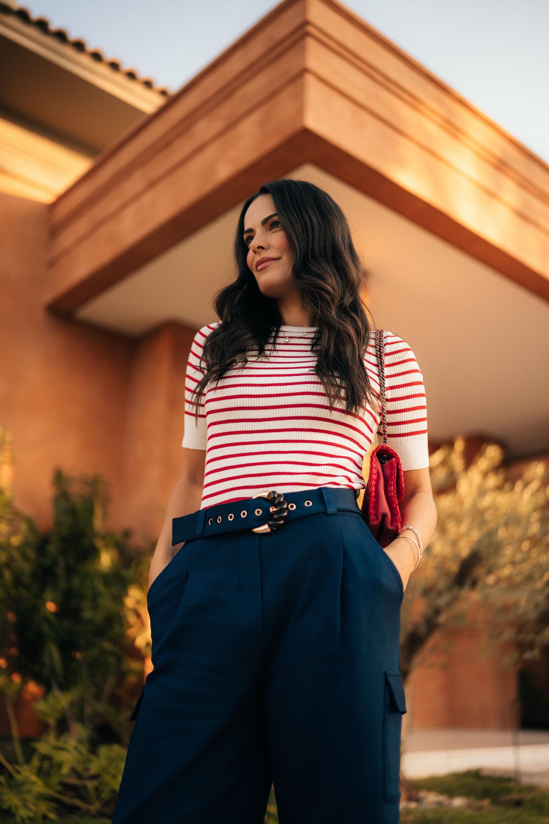 Blusa tricot bicolor Tatiane