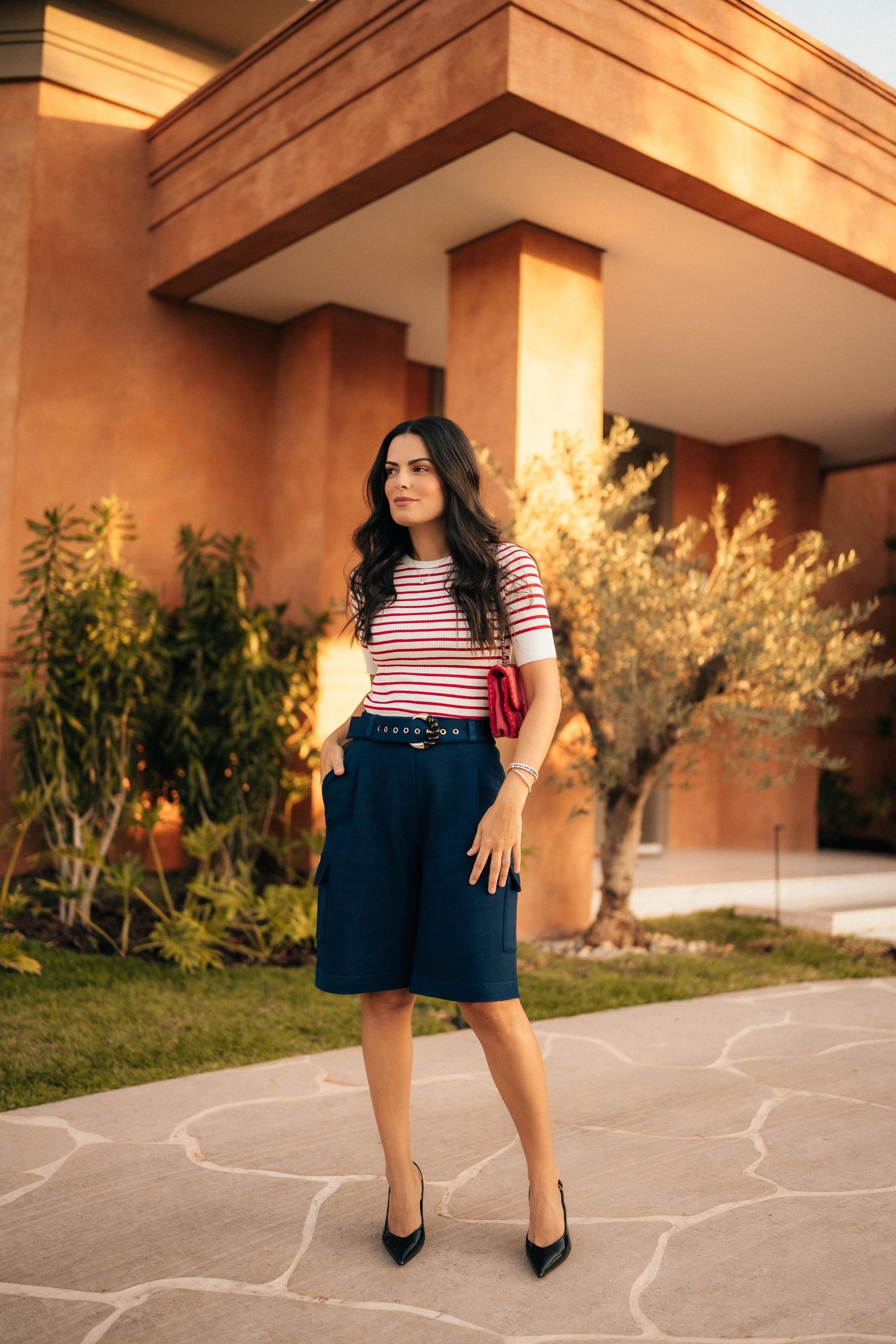 Blusa tricot bicolor Tatiane