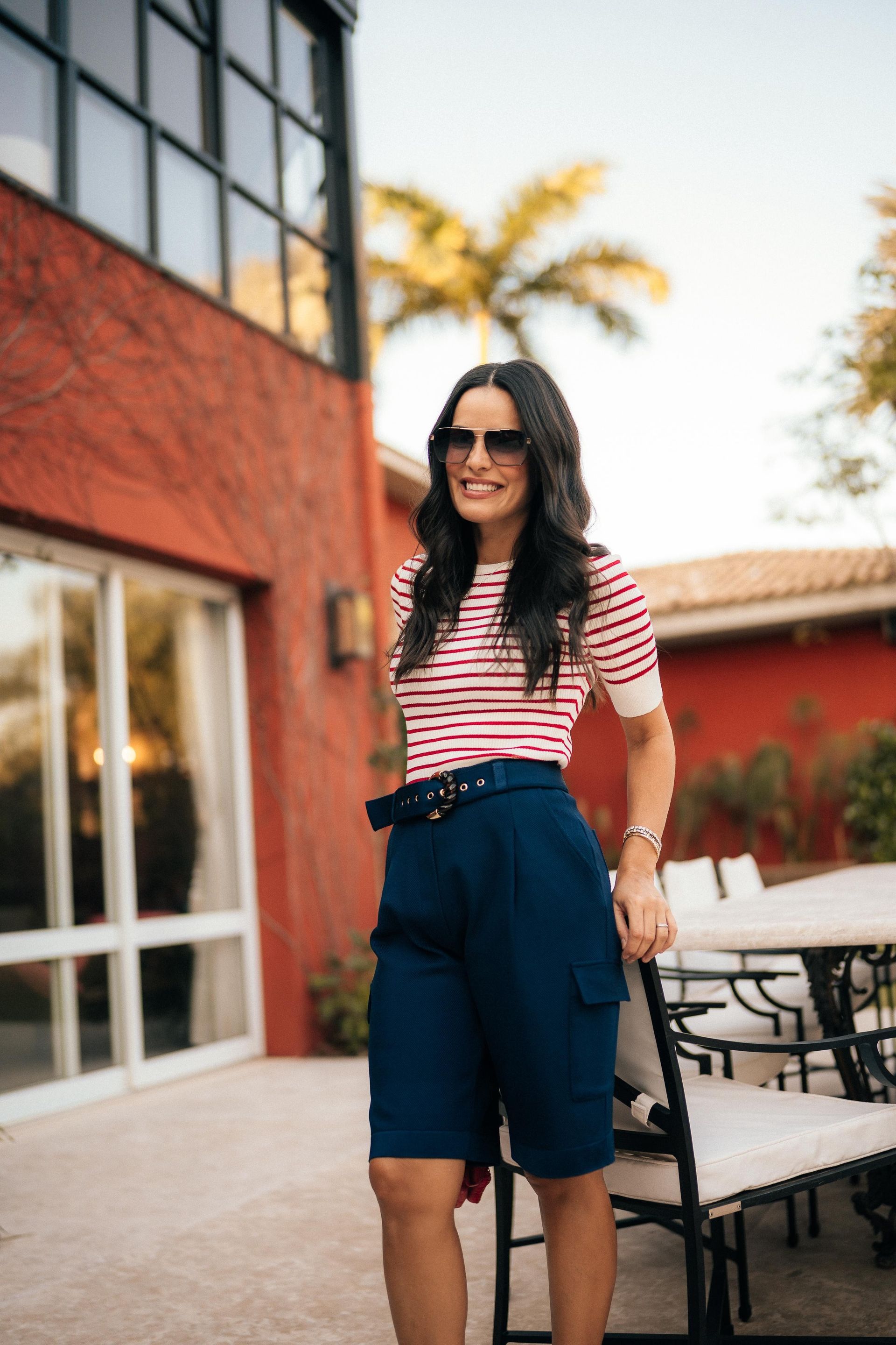 Blusa tricot bicolor Tatiane