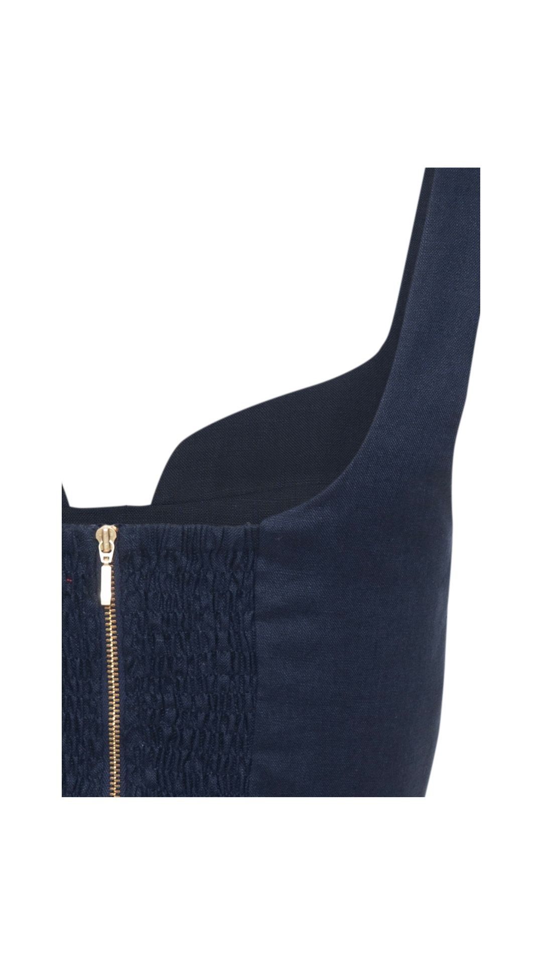 Top alfaiataria de linho Clarissa - Navy