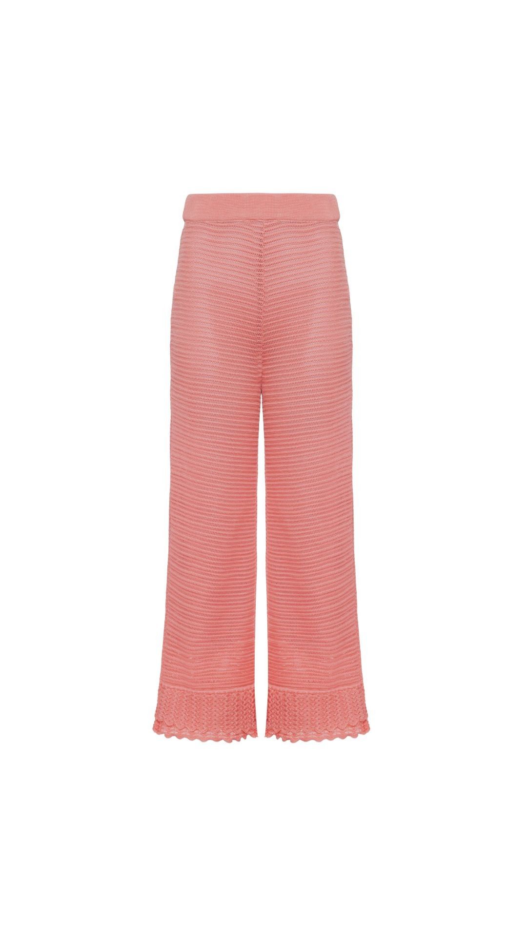 Calça rendada de tricot Tici - Rosewood
