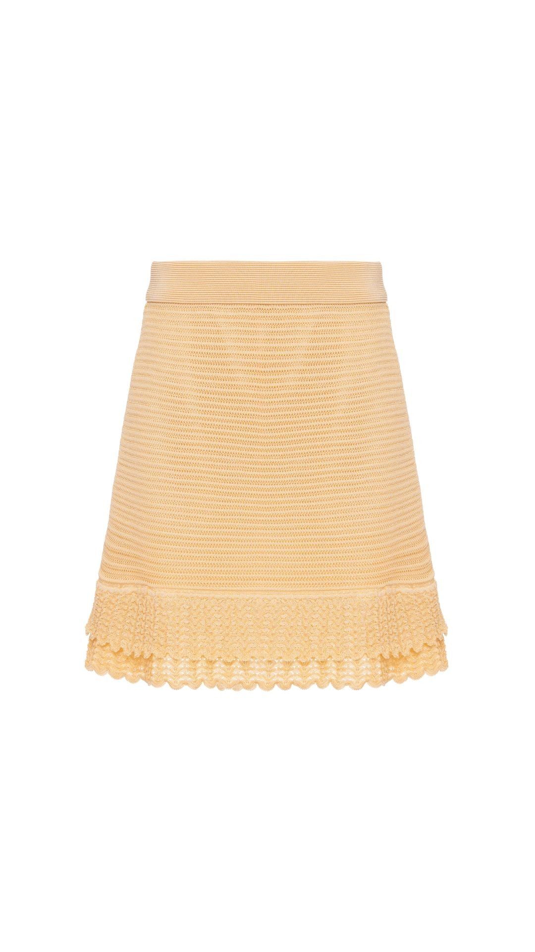 Saia rendada em tricot Lily - Pannacota