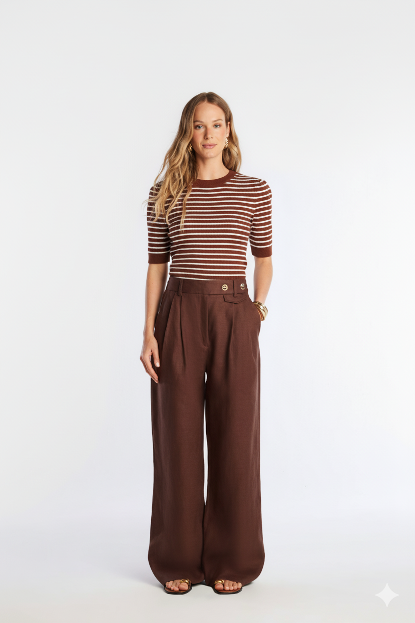 Blusa tricot bicolor Tatiane