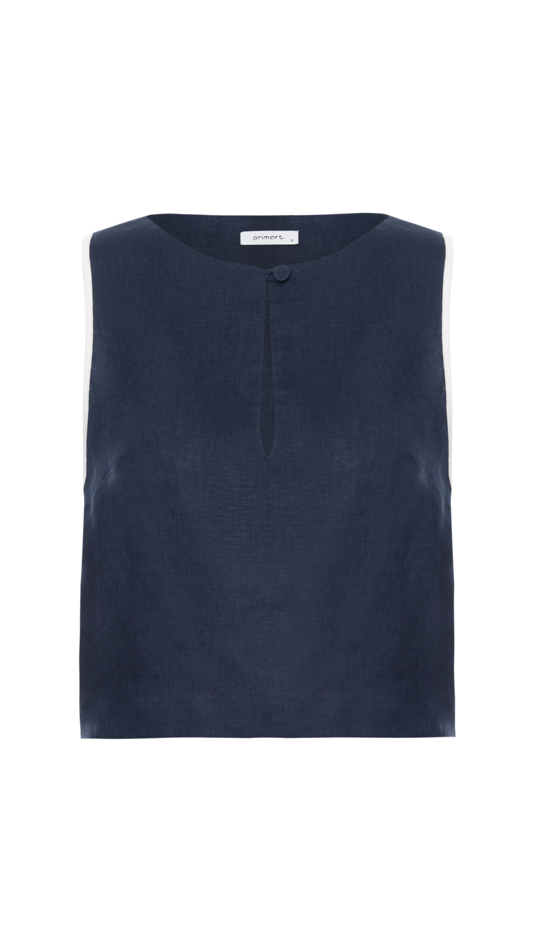Regata de linho Margot - Navy e Champagne 