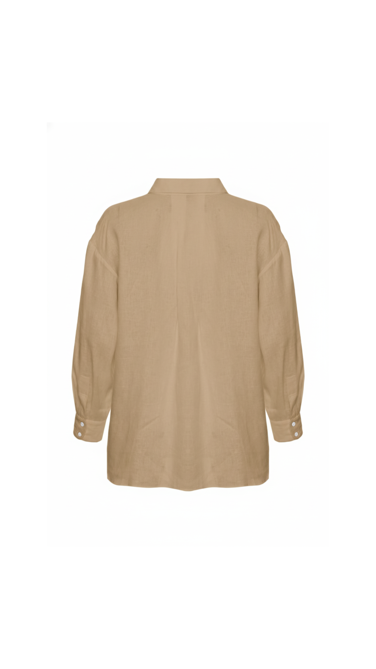 Camisa com bolso de linho Duda - Camelo