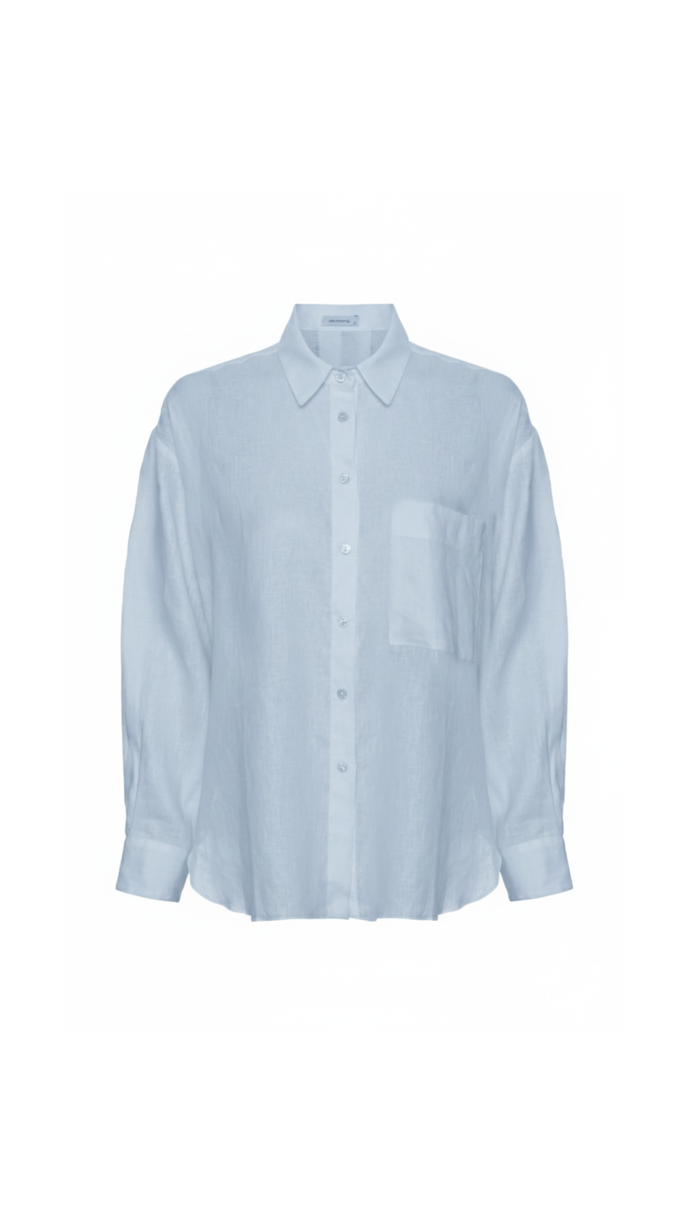 Camisa com bolso de linho Duda -  Dream Blue 