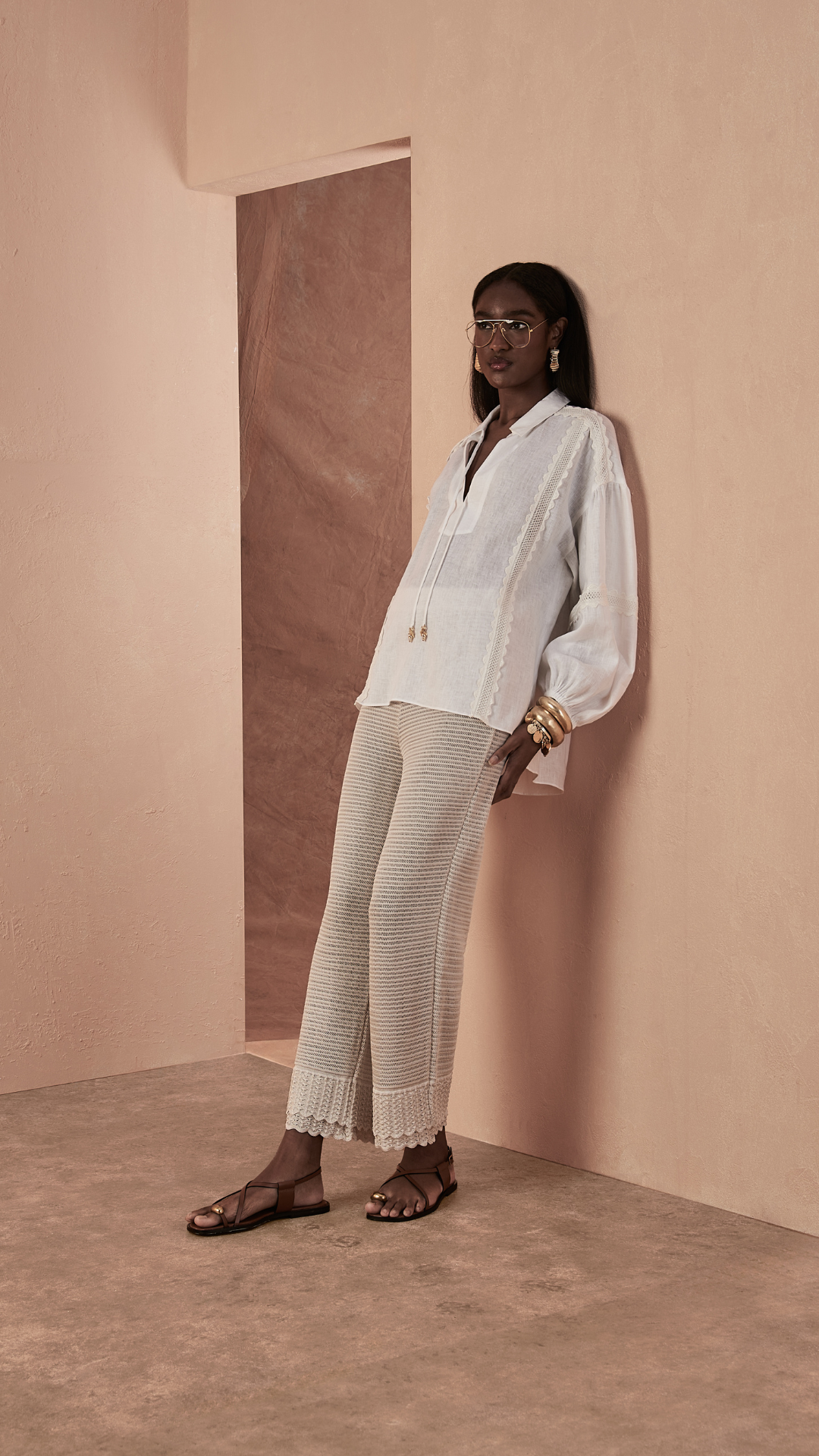 Bata de linho Alessa - Off White 