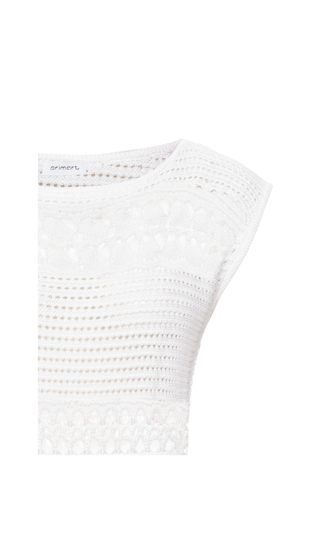 Blusa rendada em tricot Candice - Off White
