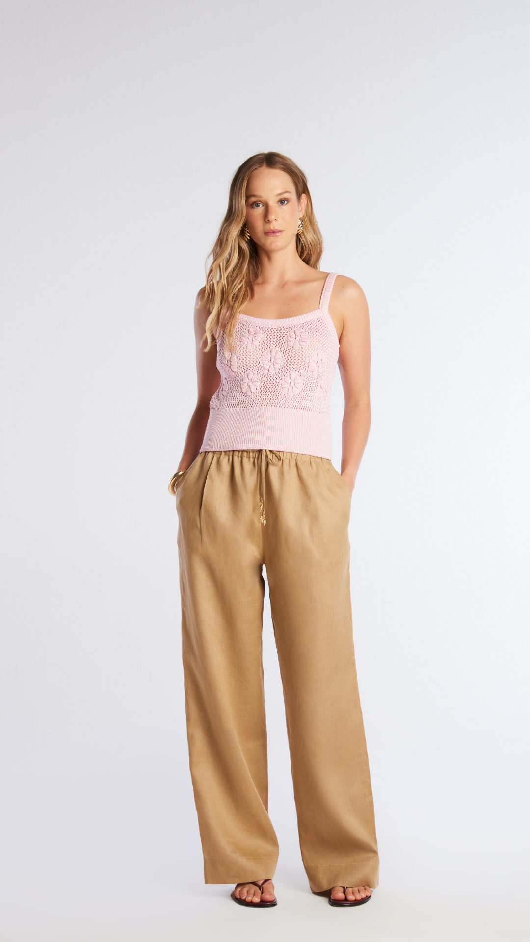 Regata com flores Mari - Rosa Light