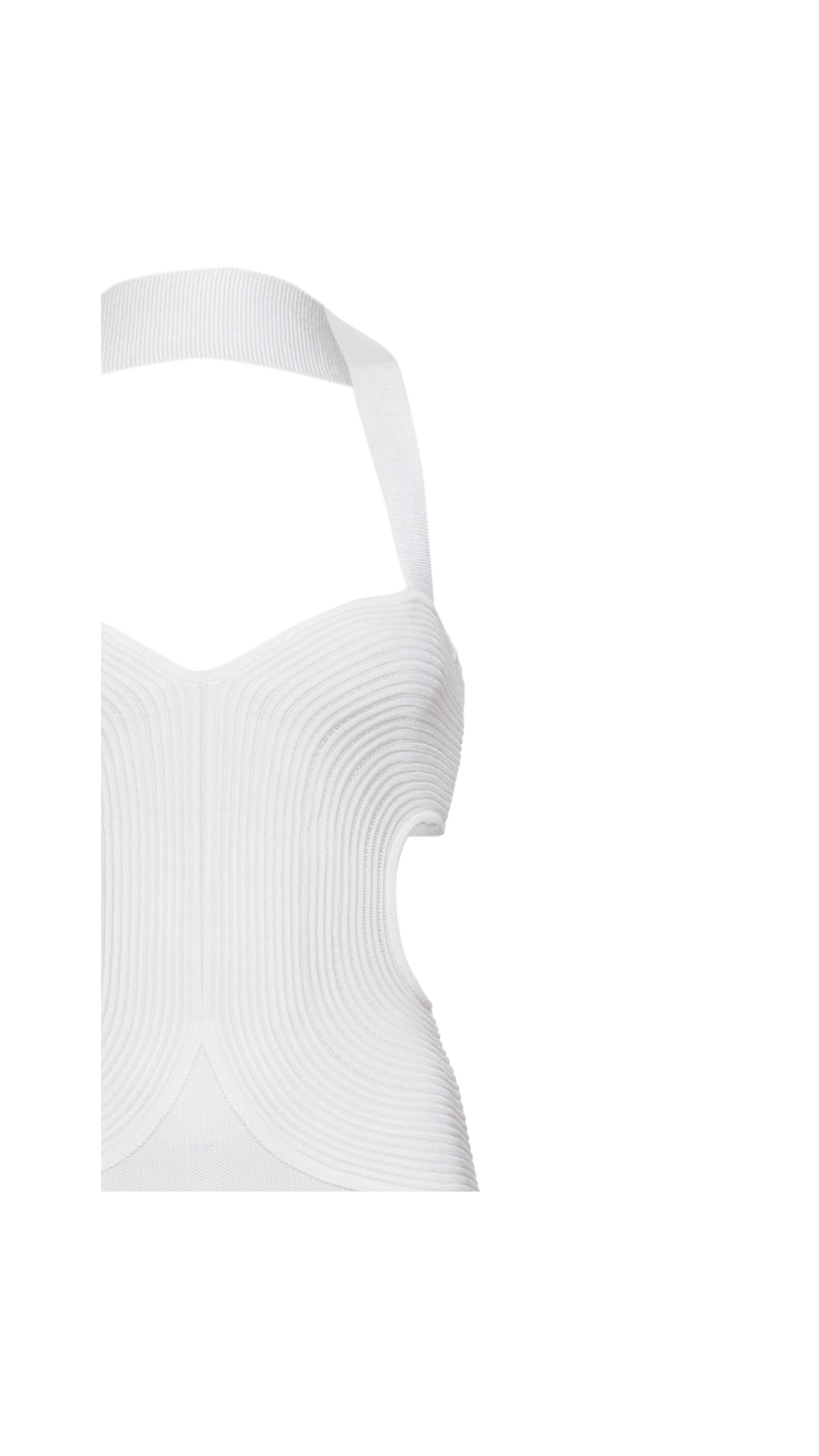 Vestido midi com detalhe lateral Renata - Off White 