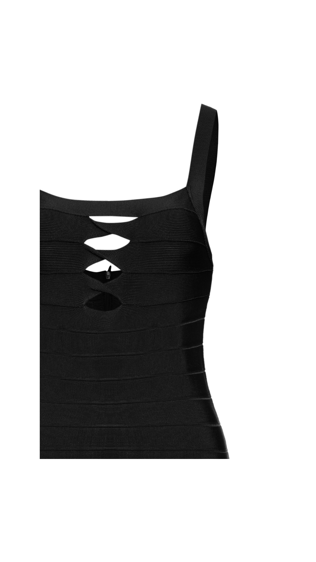 Vestido midi com detalhe no busto Isadora - Preto