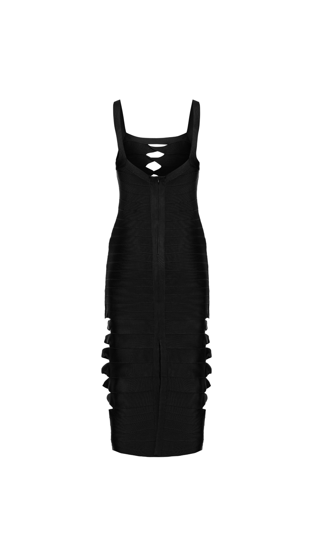 Vestido midi com detalhe no busto Isadora - Preto