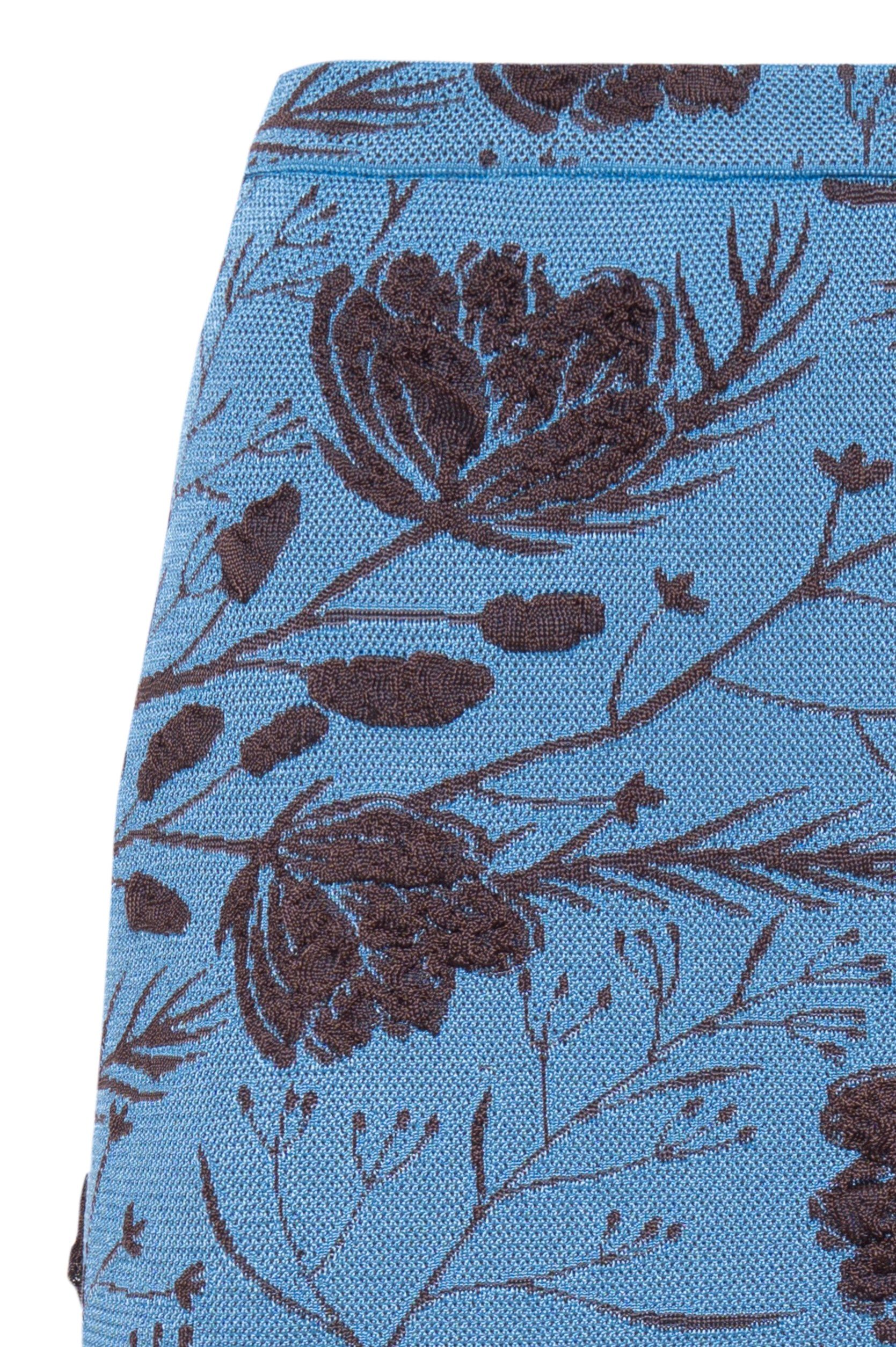 Saia de flor Brenda - Steal Blue e Cacau 