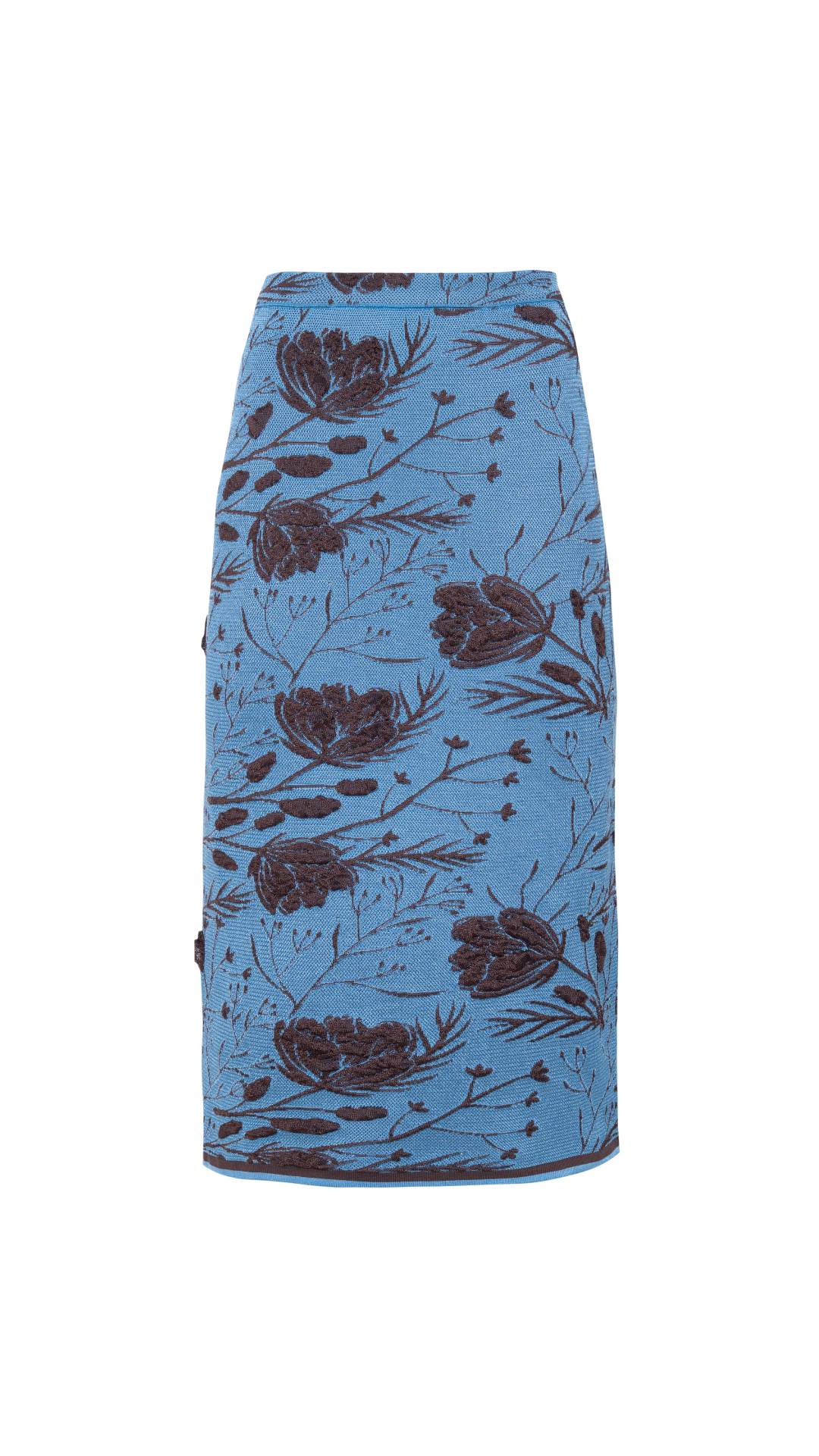 Saia de flor Brenda - Steal Blue e Cacau 