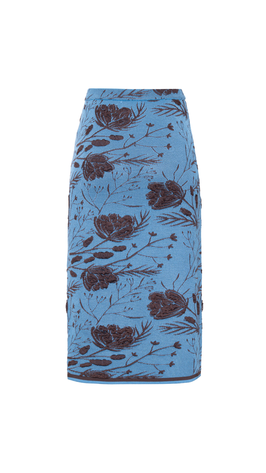 Saia de flor Brenda - Steal Blue e Cacau 