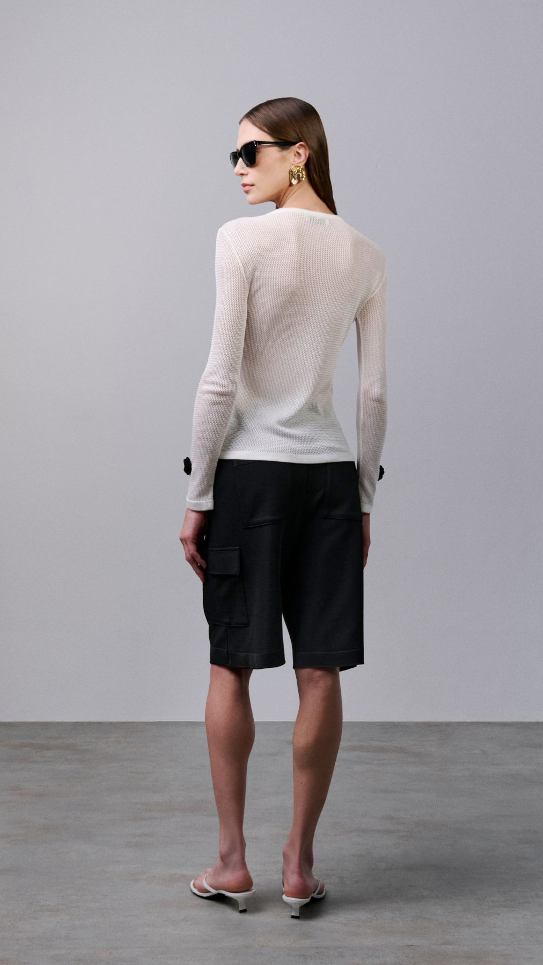 Blusa bordada de flor Taylor - Off White