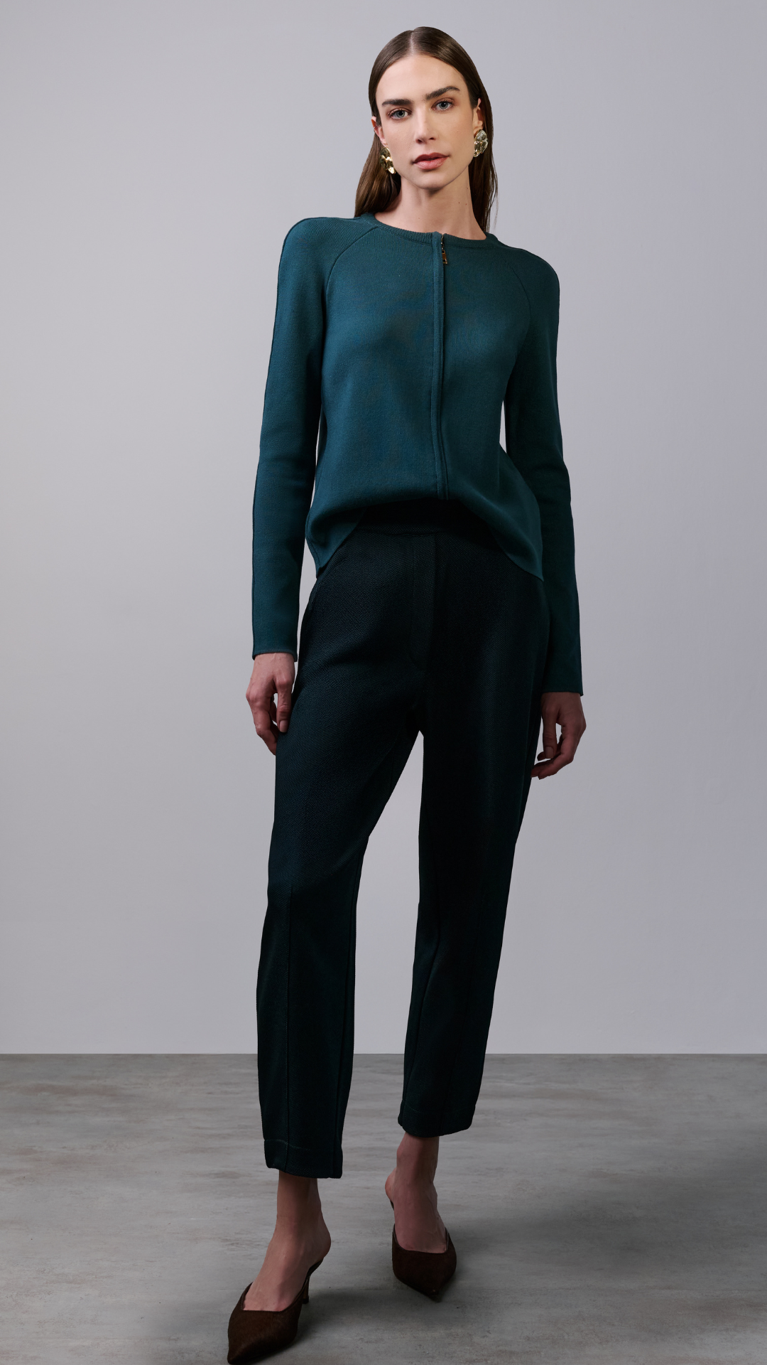 Jaqueta tricot Alice - Teal Green